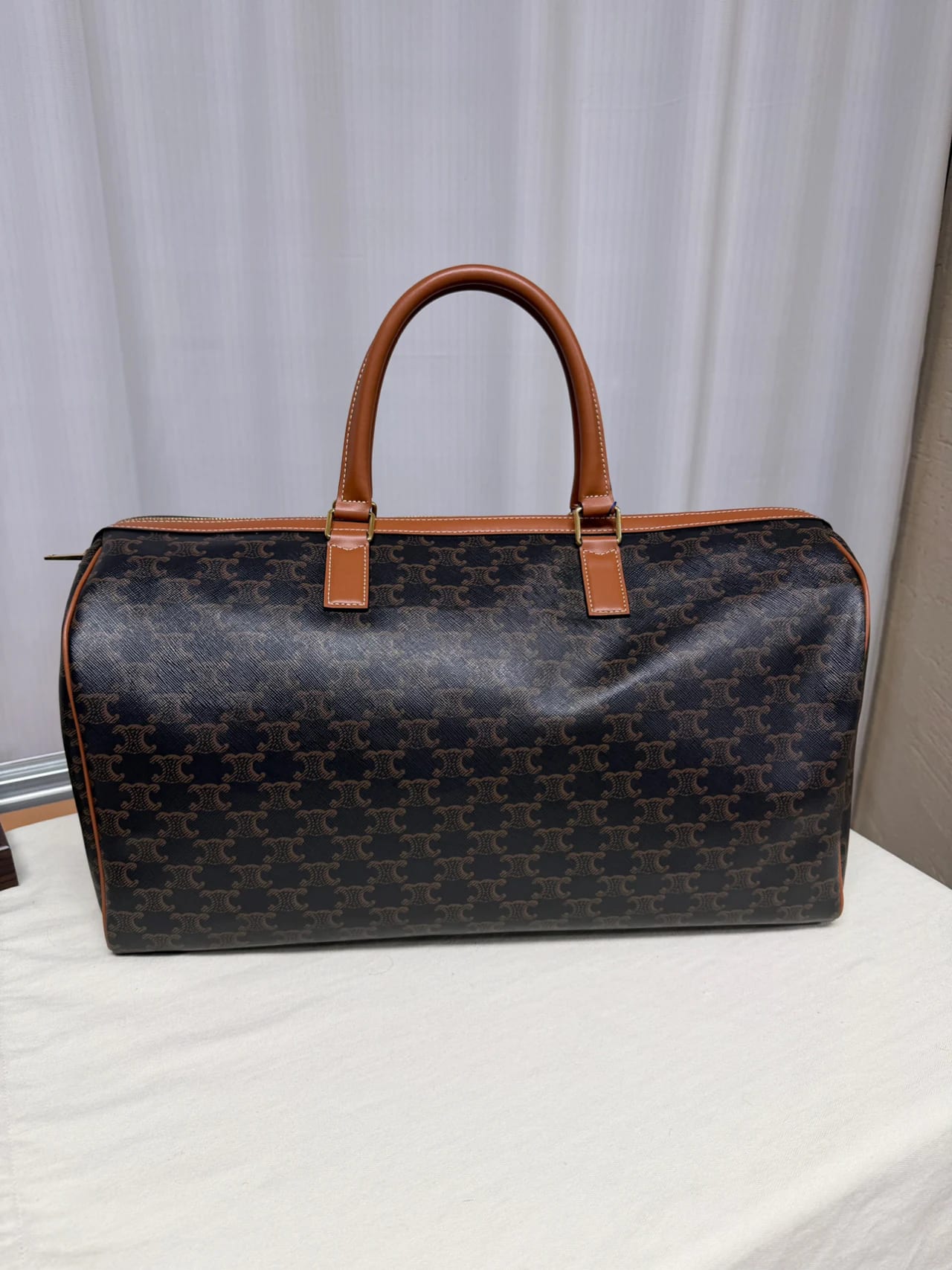 Celine Large Voyage Bag in Triomphe Canvas with CELINE Print 縮圖 2