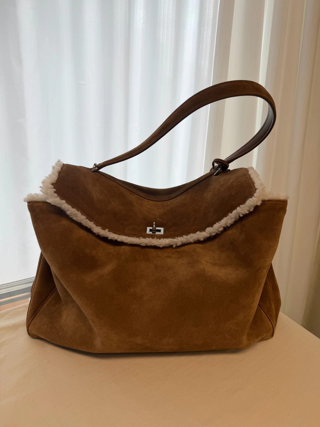 Balenciaga Rodeo Handbag Medium Noce/White 縮圖 2