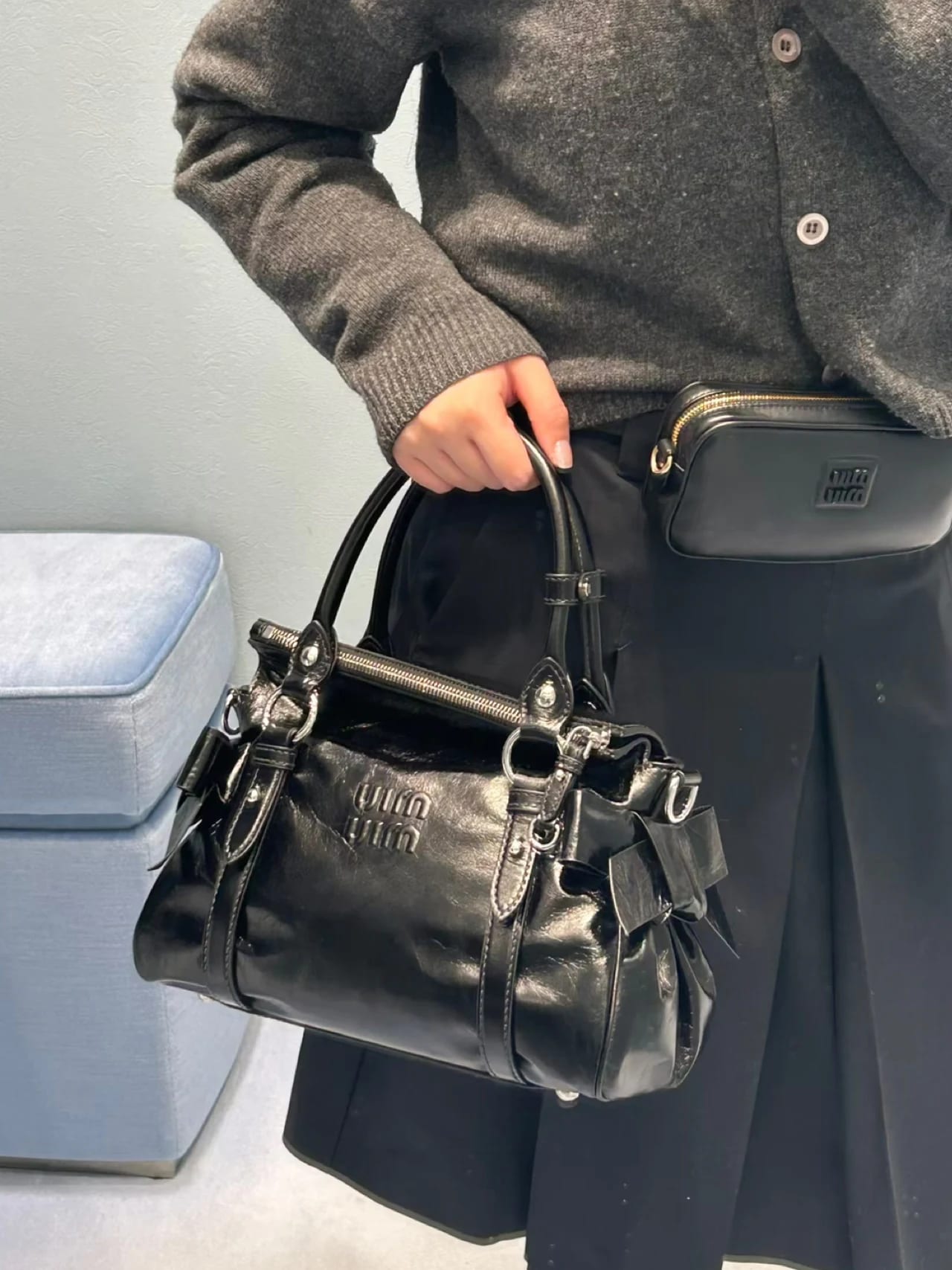 Miu Miu Shiny Leather Top-handle Bag 縮圖 3