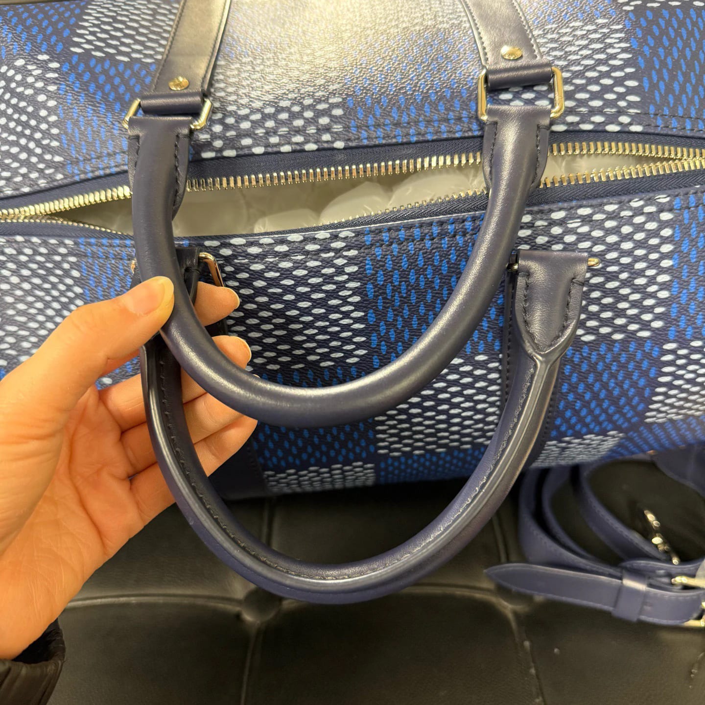 Louis Vuitton Keepall Bandoulière 50 Damier Rush（2024 春夏） 縮圖 3