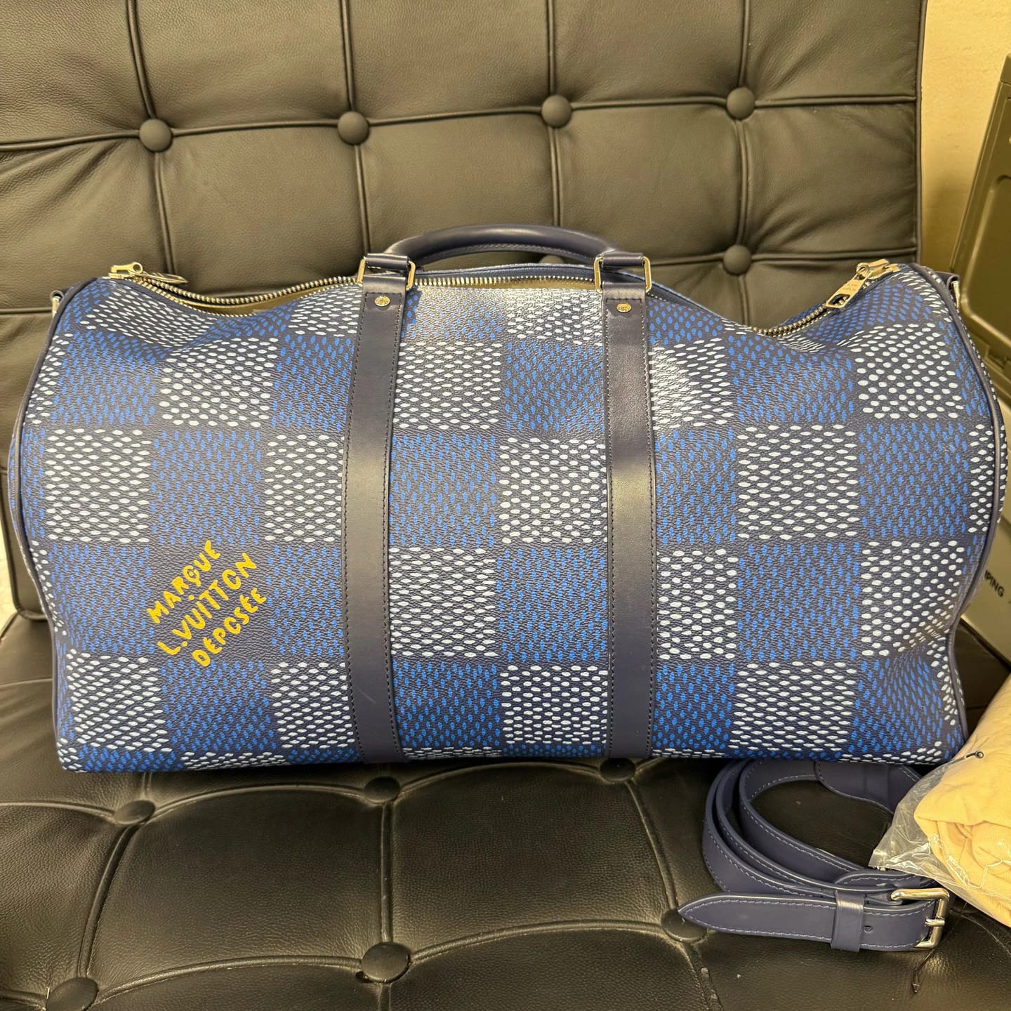 Louis Vuitton Keepall Bandoulière 50 Damier Rush（2024 春夏） 縮圖 8