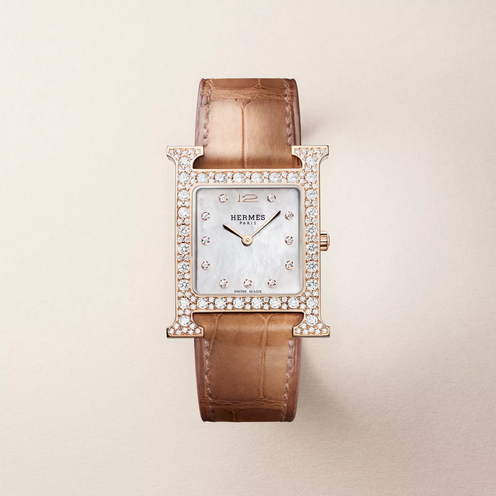 Hermès Heure H watch, Medium model, 30 mm, Pink 縮圖 1
