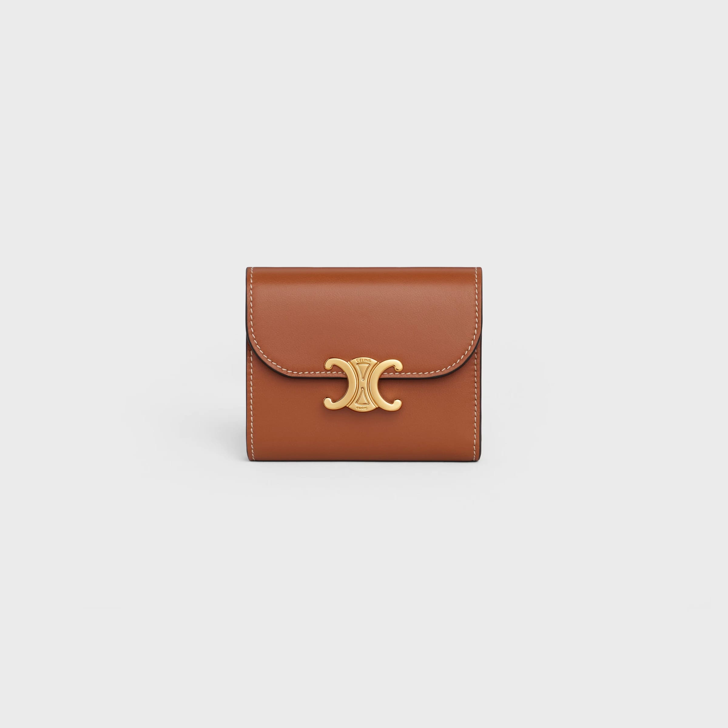 CELINE Small Flap Wallet TRIOMPHE IN Shiny Smooth Lambskin 縮圖 1