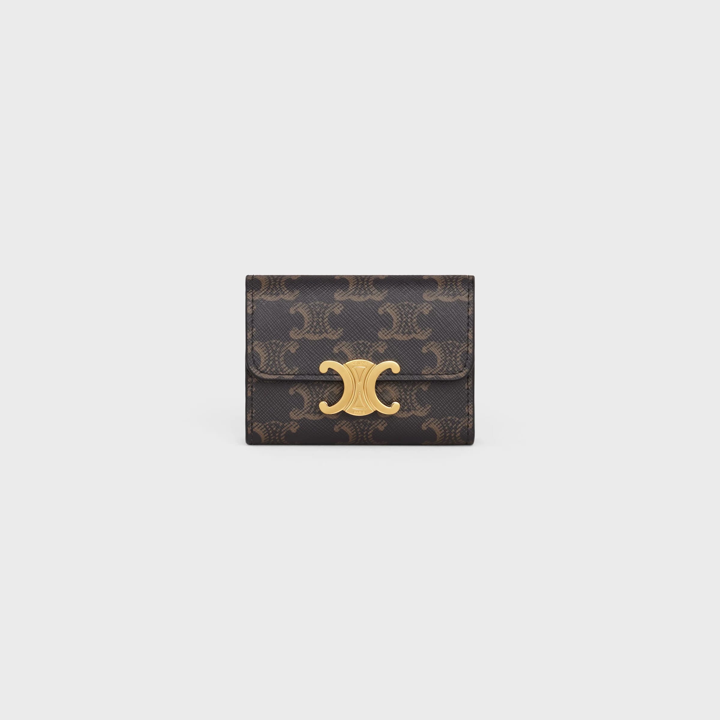 CELINE COMPACT WALLET WITH COIN TRIOMPHE IN triomphe canvas 縮圖 1