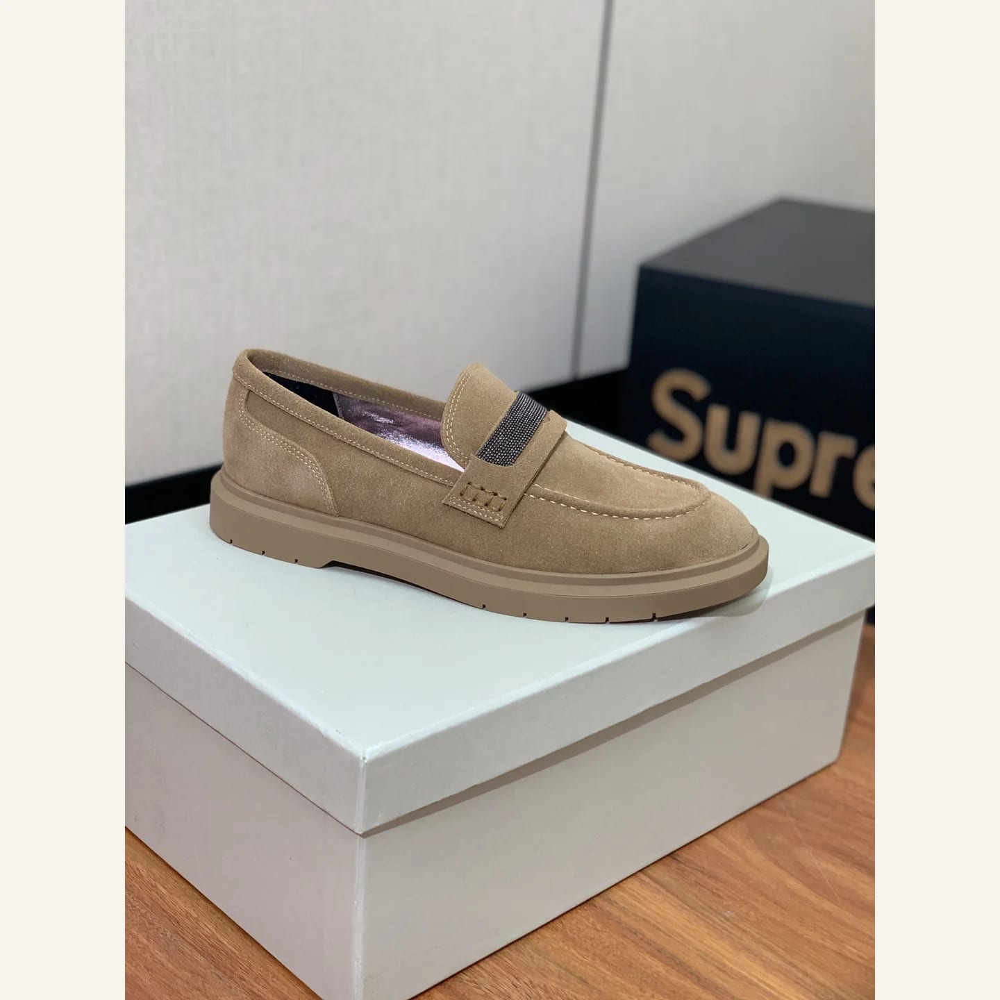 Brunello Cucinelli Suede Penny Loafer 縮圖 4