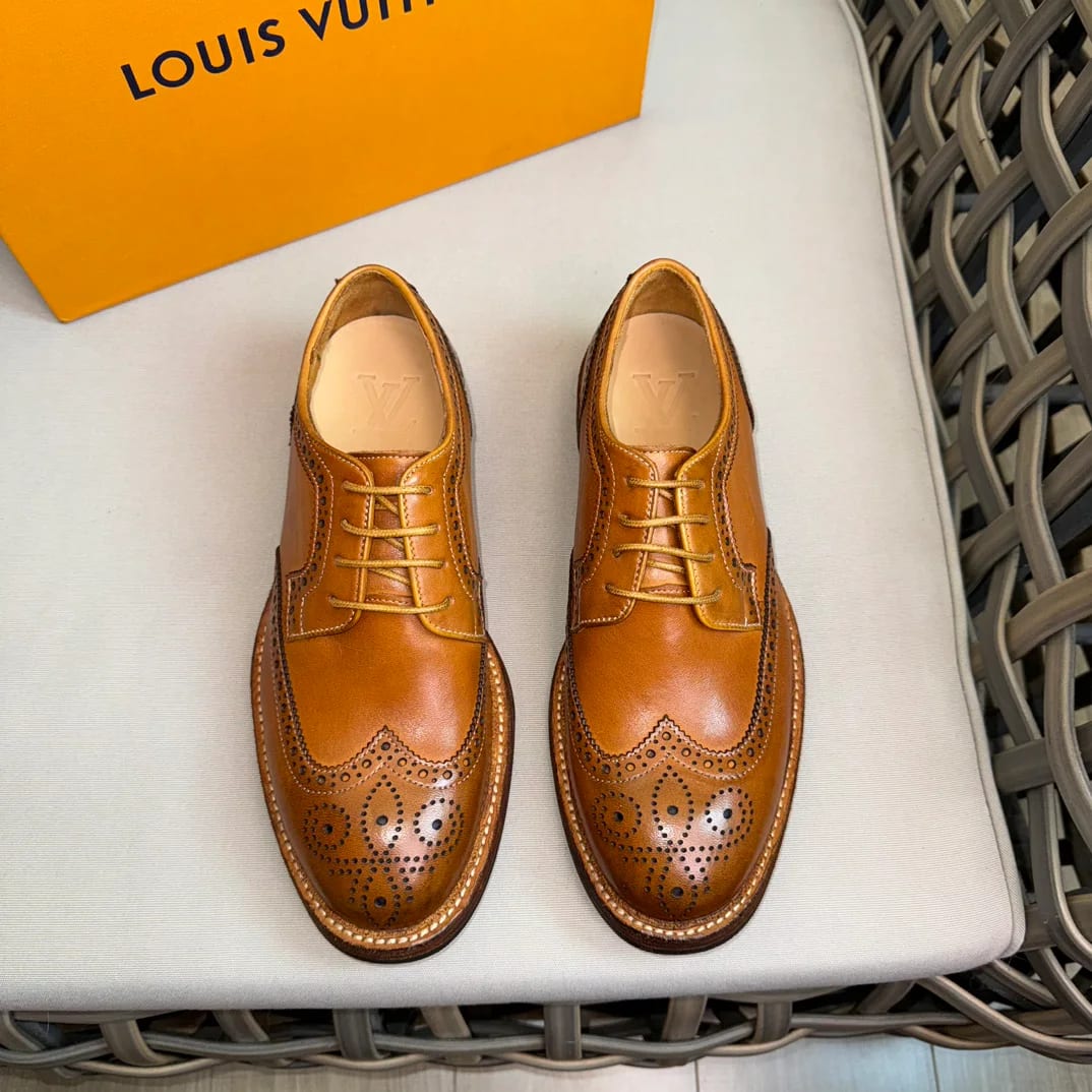 Louis Vuitton Washed-leather Brogue Oxford 縮圖 1