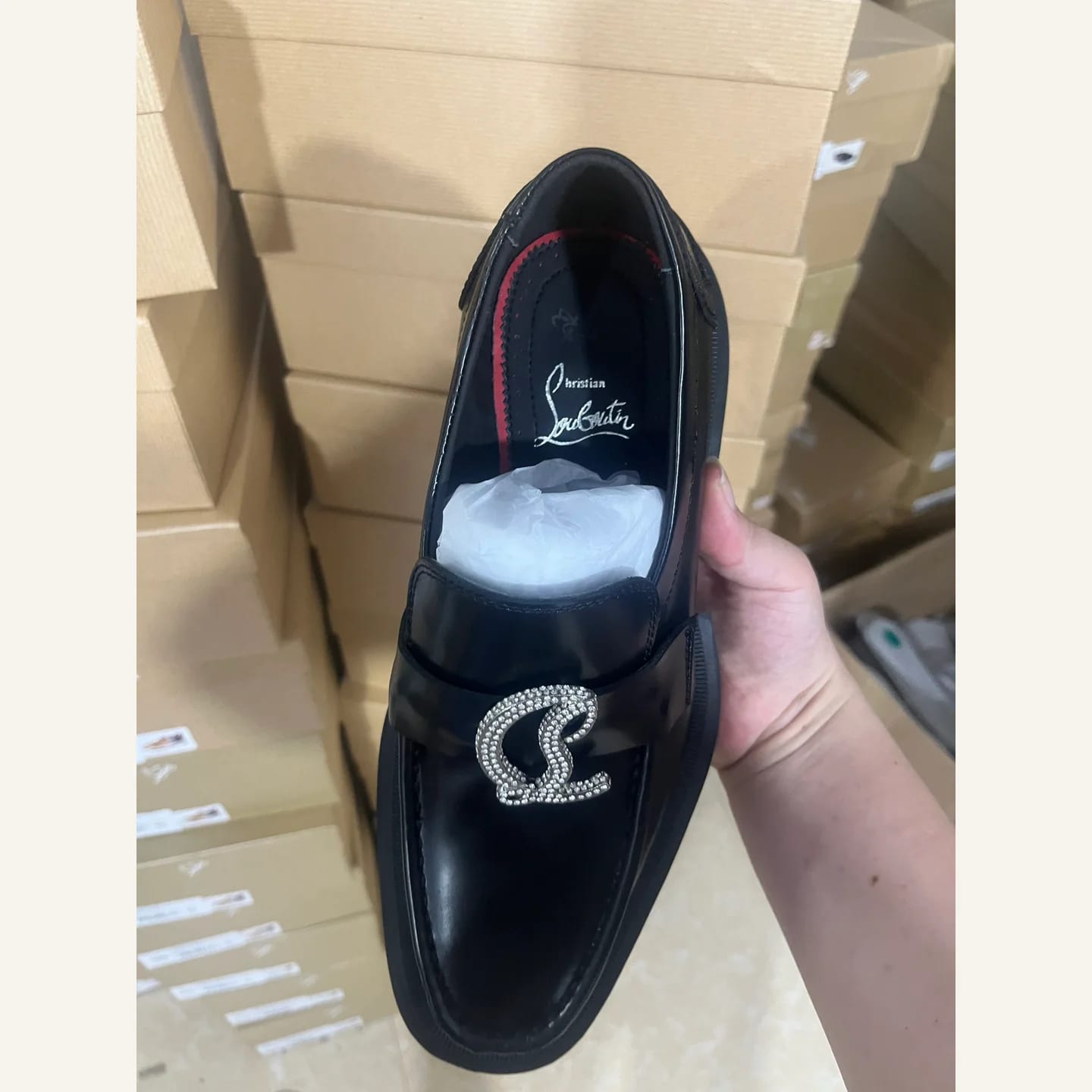 Christian Louboutin Crystal-embellished Loafer 縮圖 4