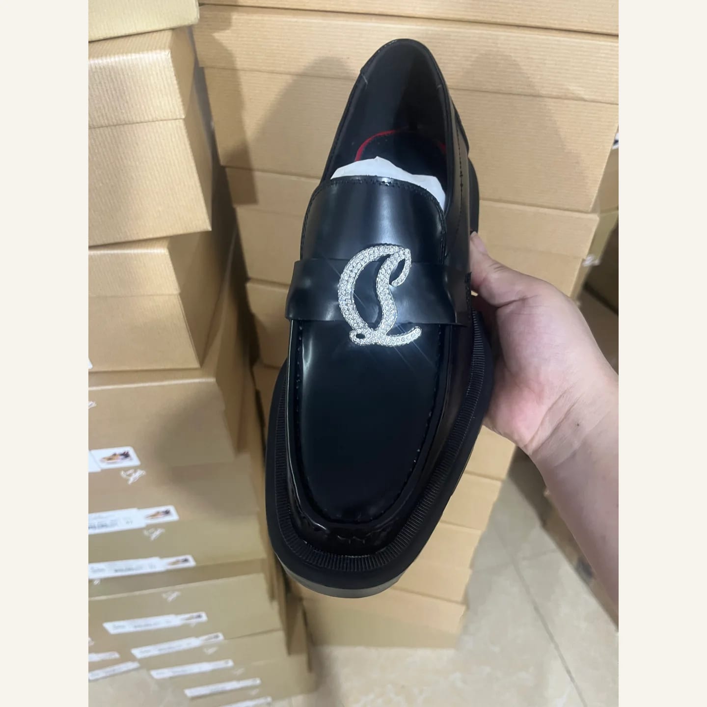 Christian Louboutin Crystal-embellished Loafer 縮圖 2