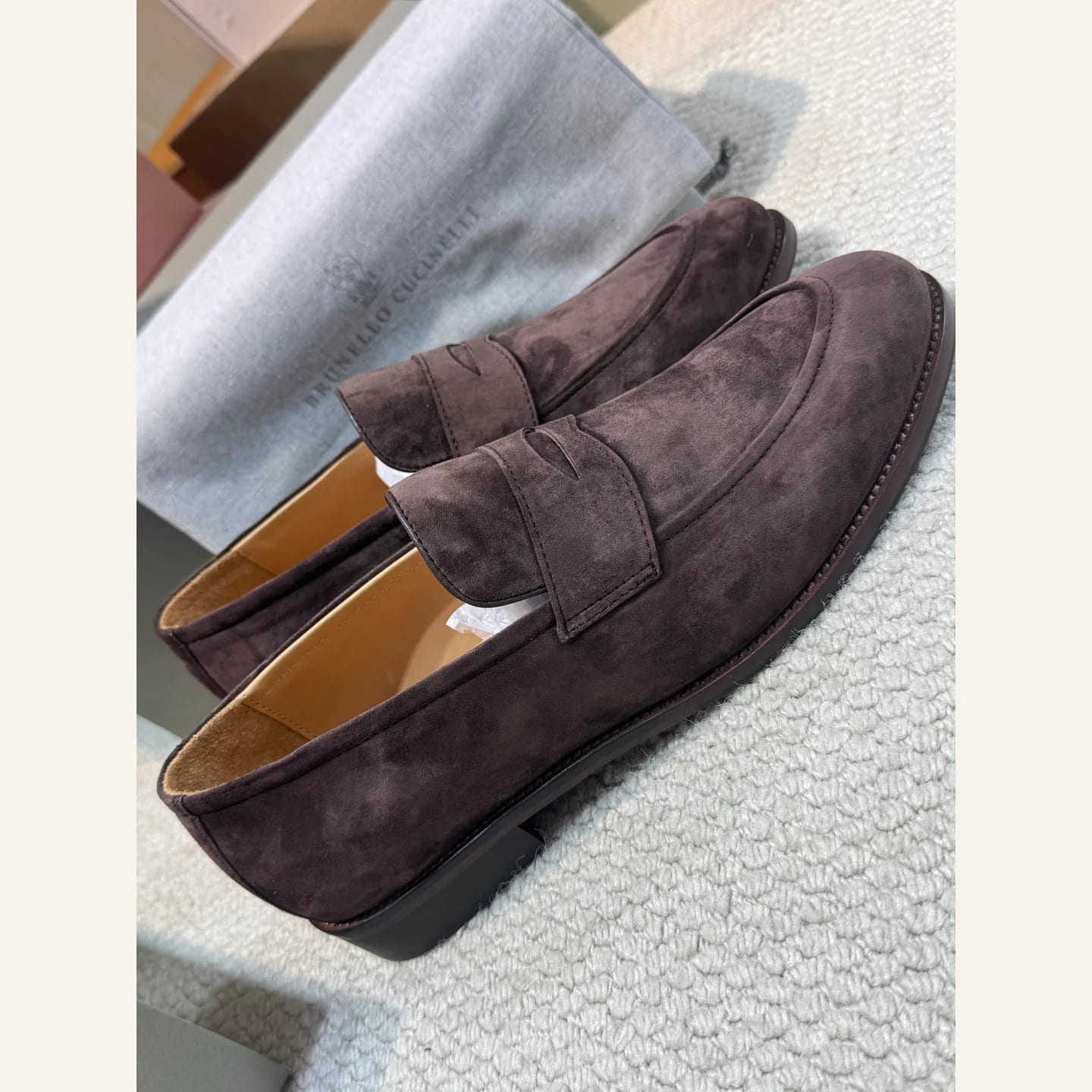 Brunello Cucinelli Suede Penny Loafer 縮圖 2