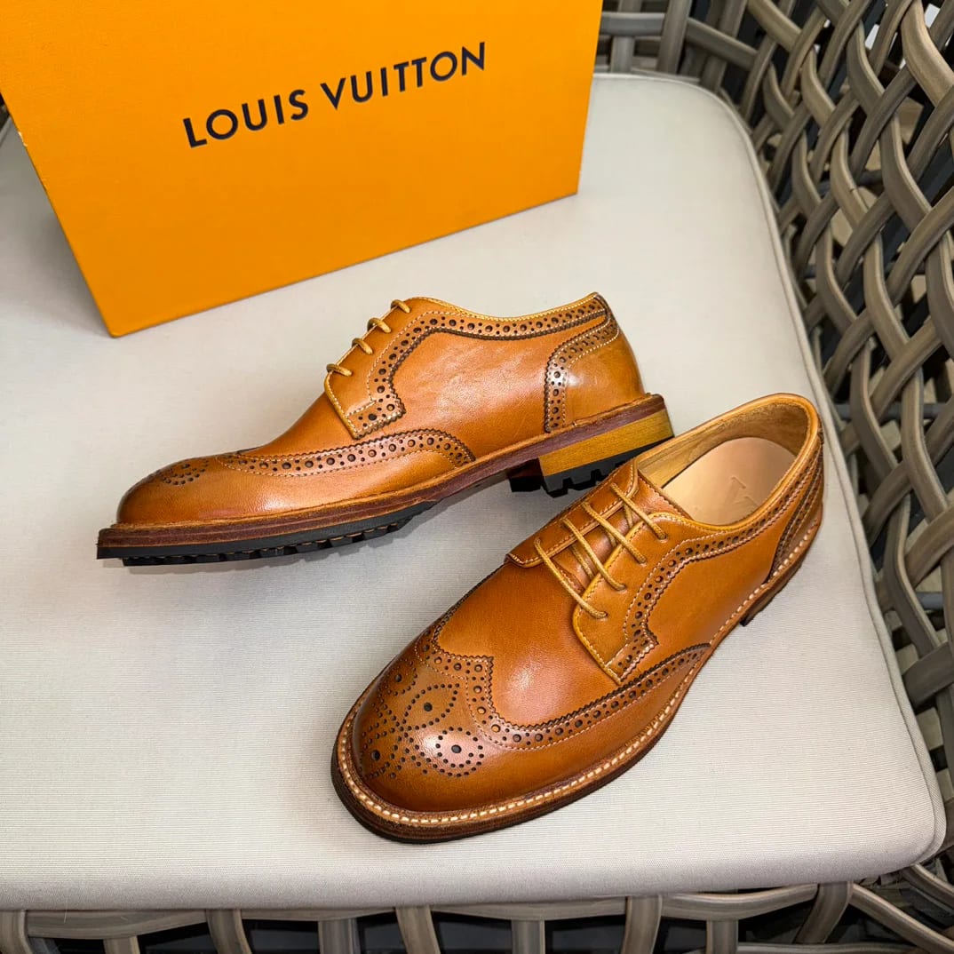 Louis Vuitton Washed-leather Brogue Oxford 縮圖 4