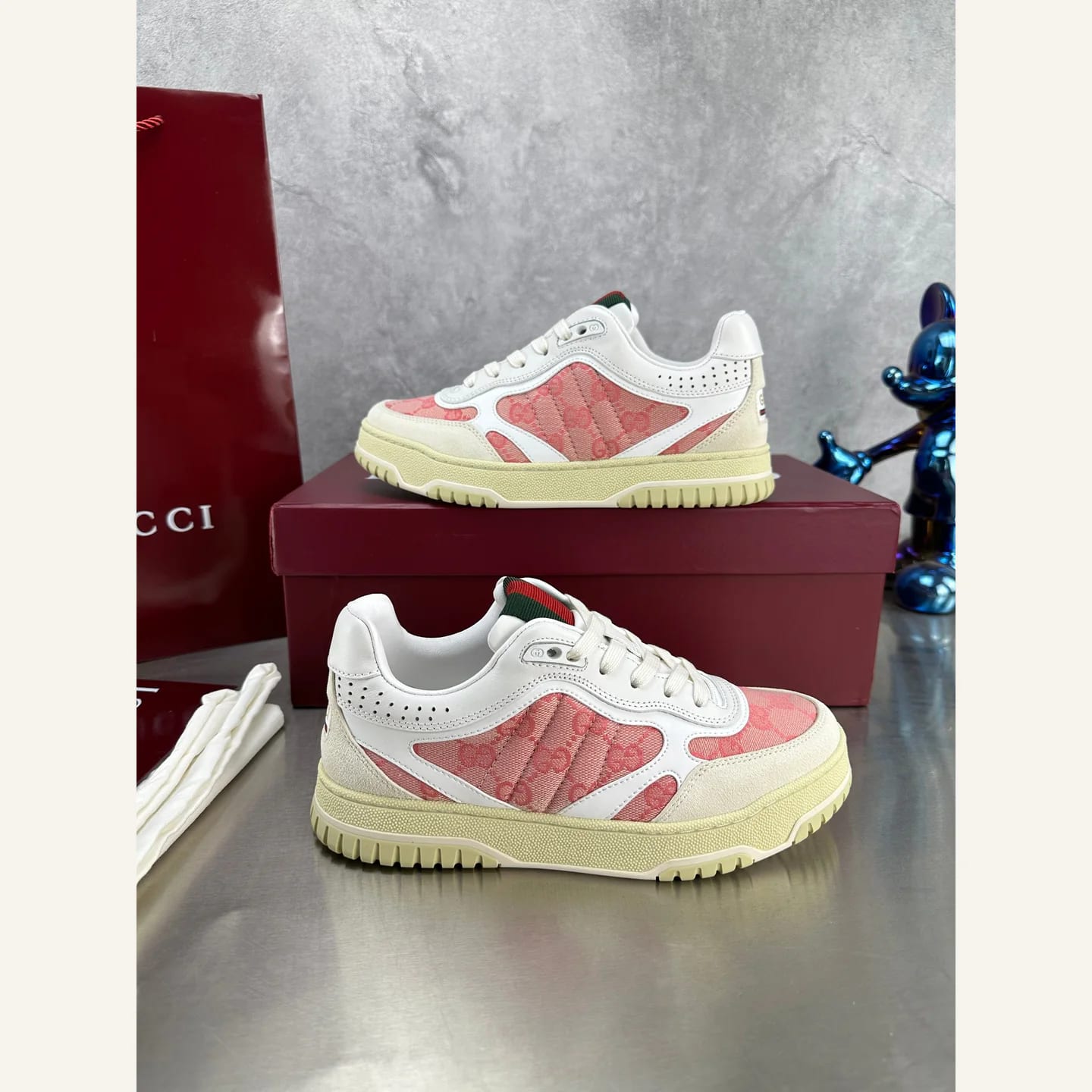 Gucci Distressed Basketball Sneaker 縮圖 4