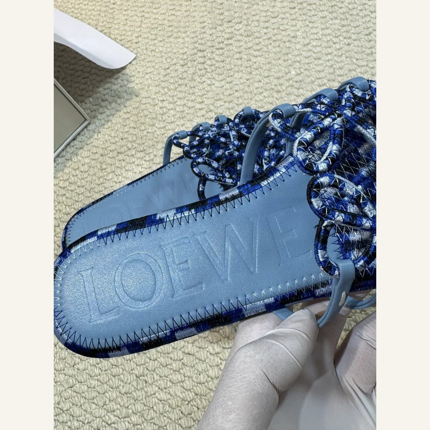 LOEWE Paula's Ibiza Woven Slide 縮圖 3
