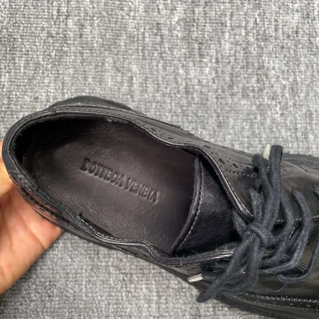 Bottega Veneta Washed-leather Derby 縮圖 3