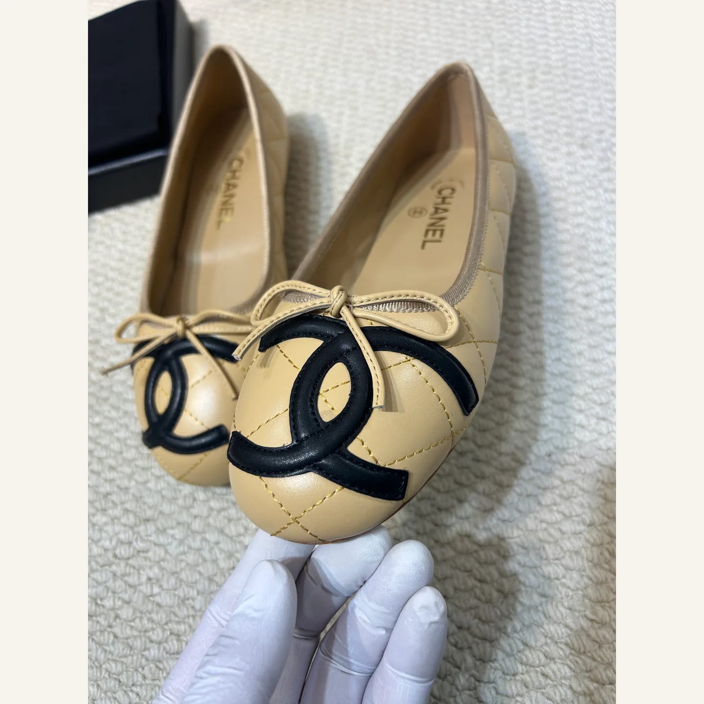 CHANEL Cap-toe Bow Ballerina 縮圖 4