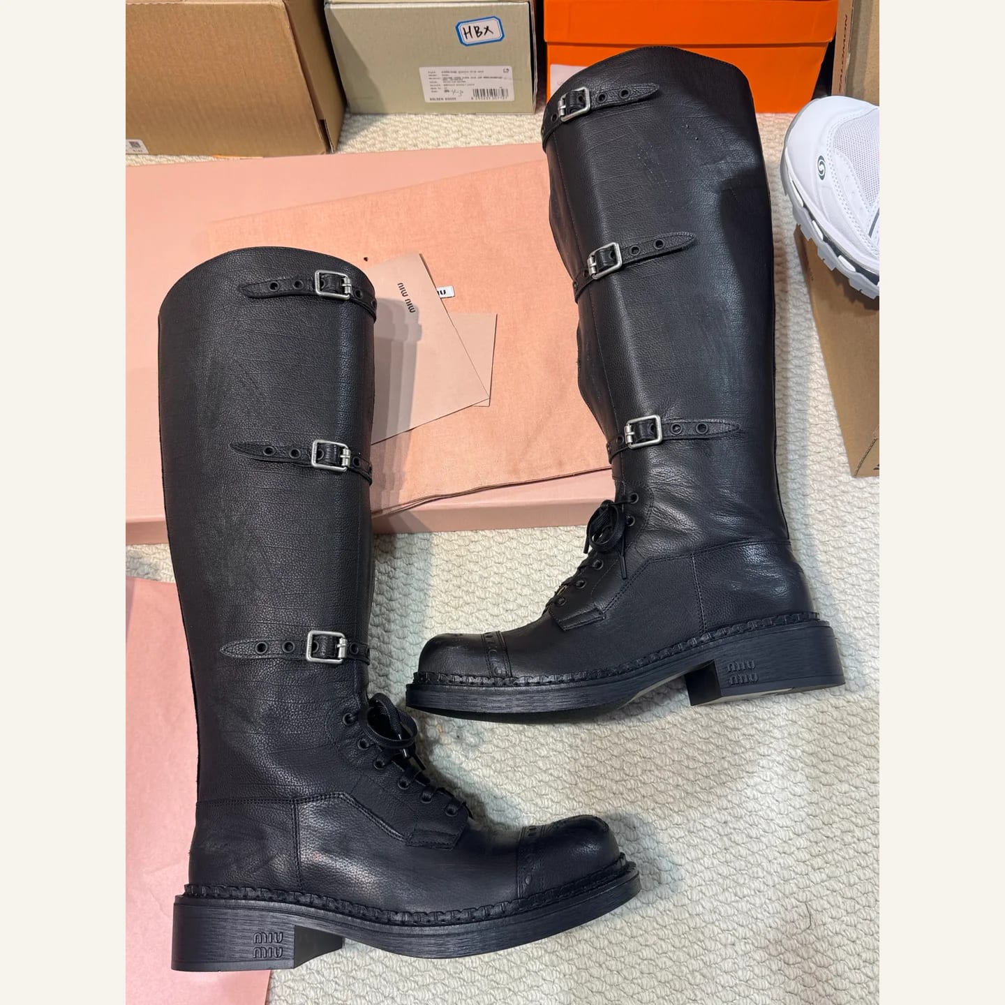 Miu Miu Buckle Biker Boot 縮圖 1
