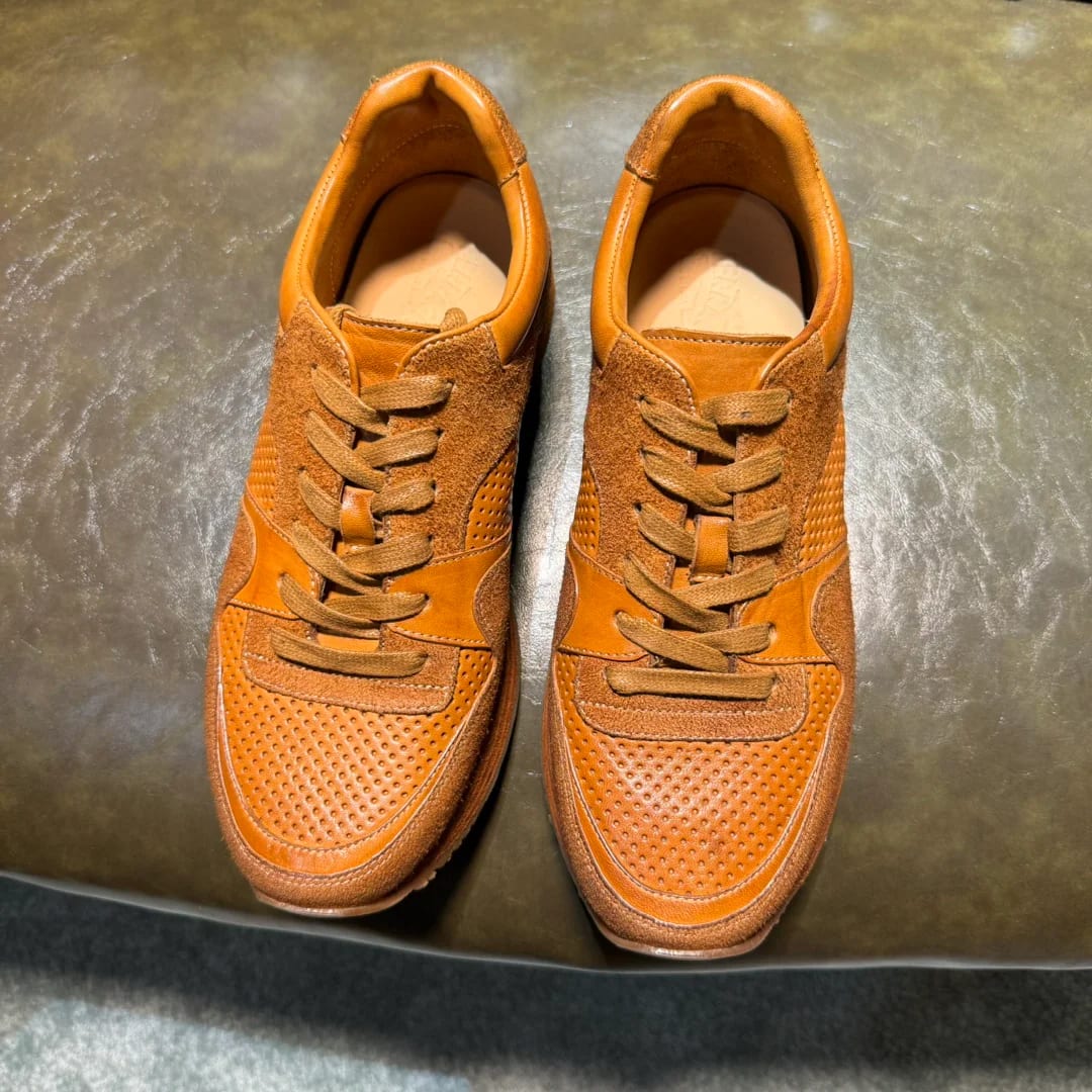 Ferragamo Washed-leather Low-top Sneaker 縮圖 3