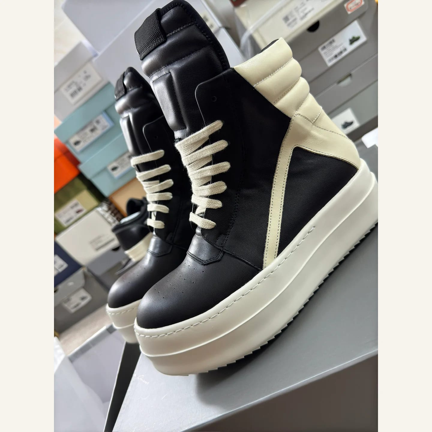 Rick Owens Geobasket High-top Sneaker 縮圖 1