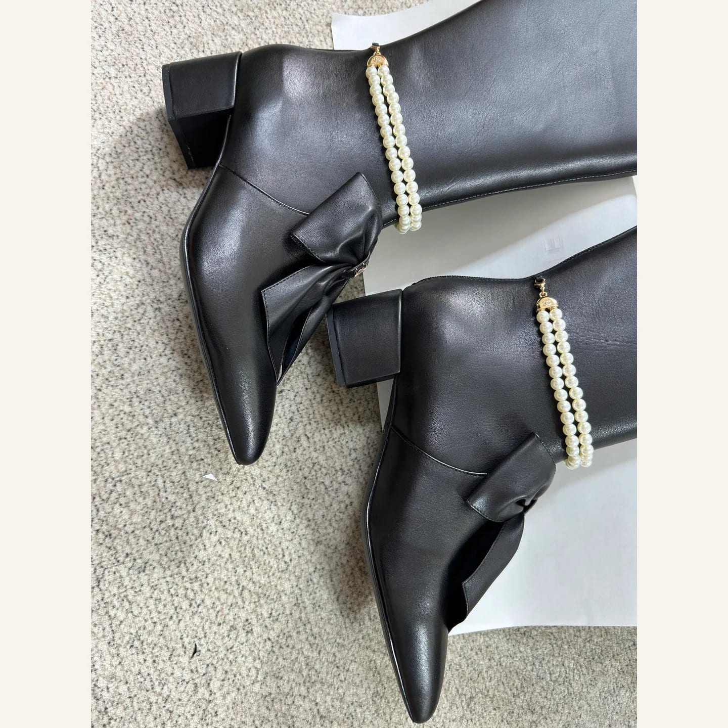 CHANEL Pearl-chain Knee-high Boot 縮圖 4