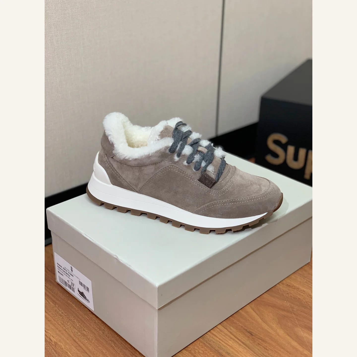 Brunello Cucinelli Shearling Sneaker 縮圖 4