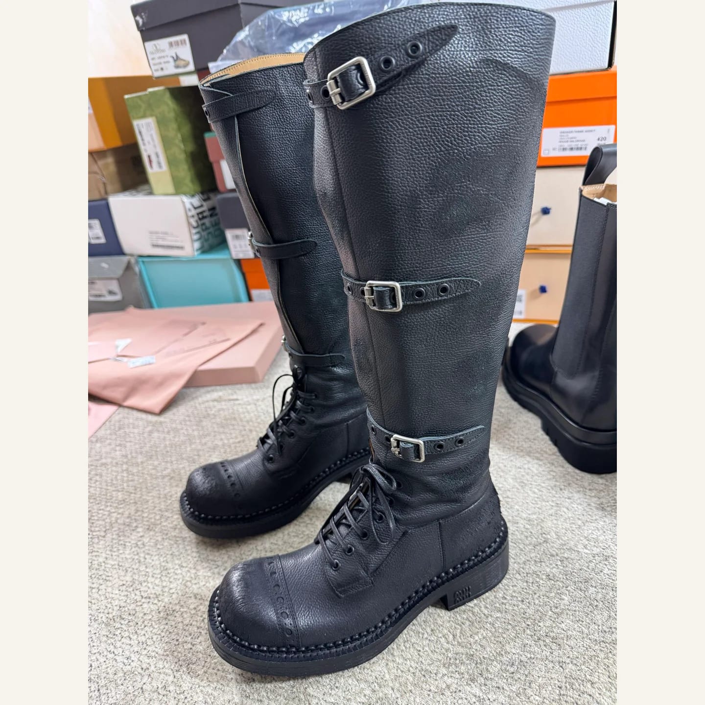 Miu Miu Buckle Biker Boot 縮圖 2