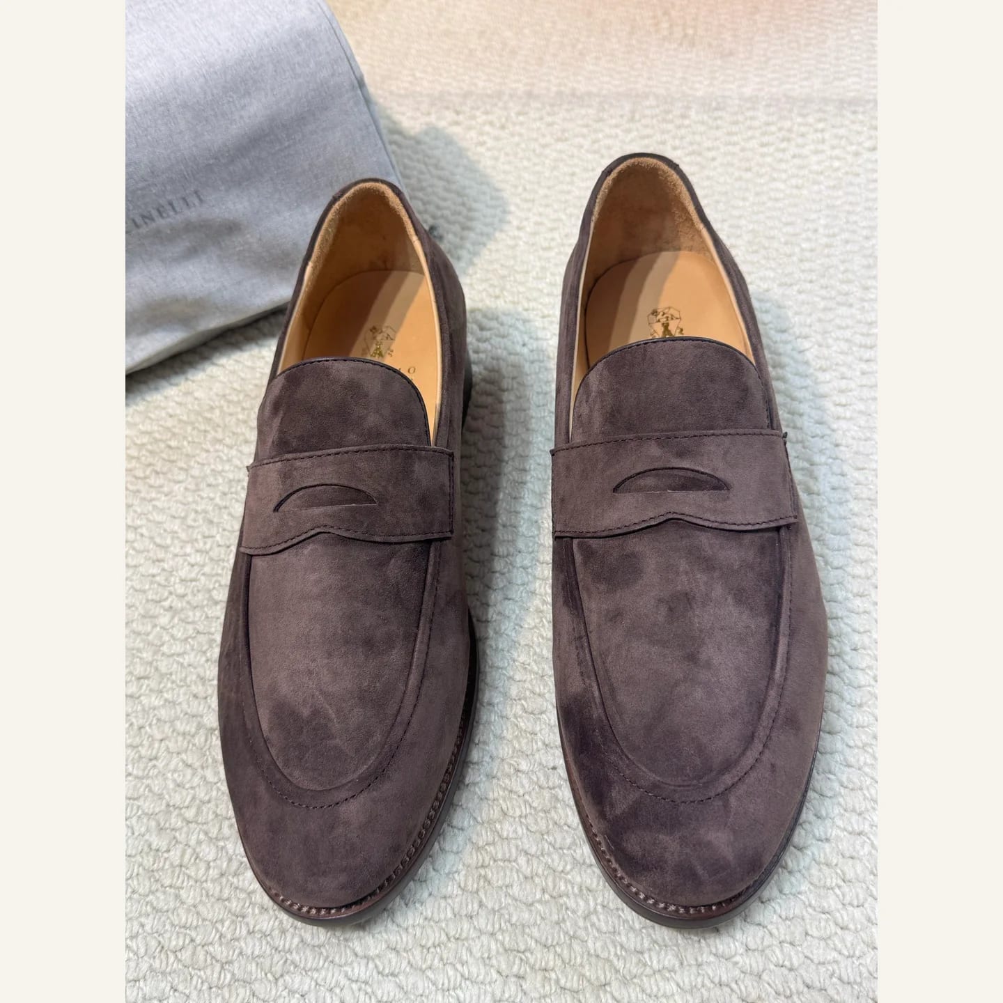 Brunello Cucinelli Suede Penny Loafer 縮圖 3