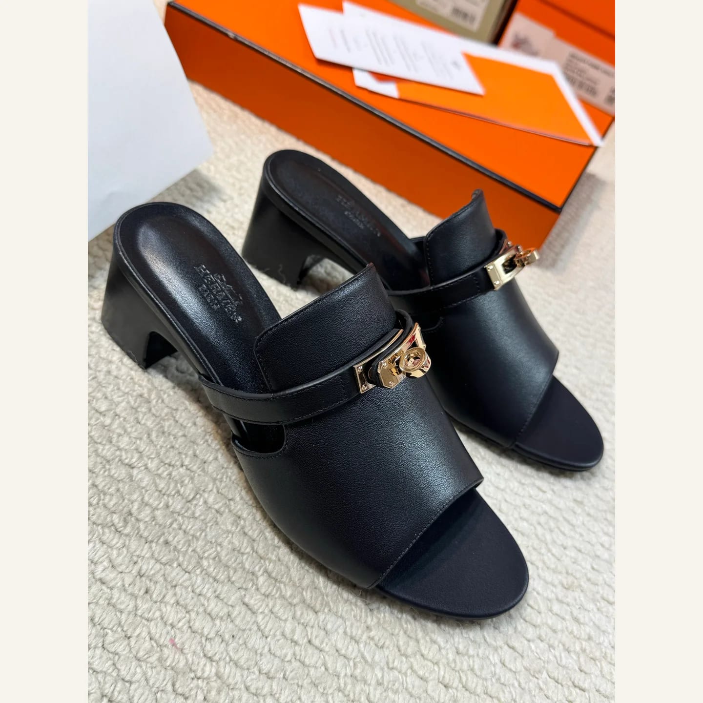 Hermès H-buckle Heeled Mule 縮圖 3
