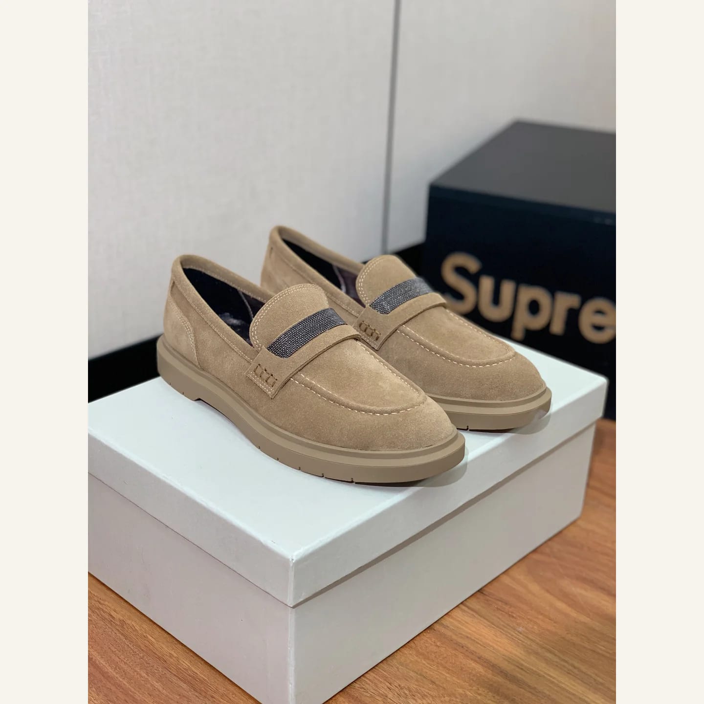Brunello Cucinelli Suede Penny Loafer 縮圖 2