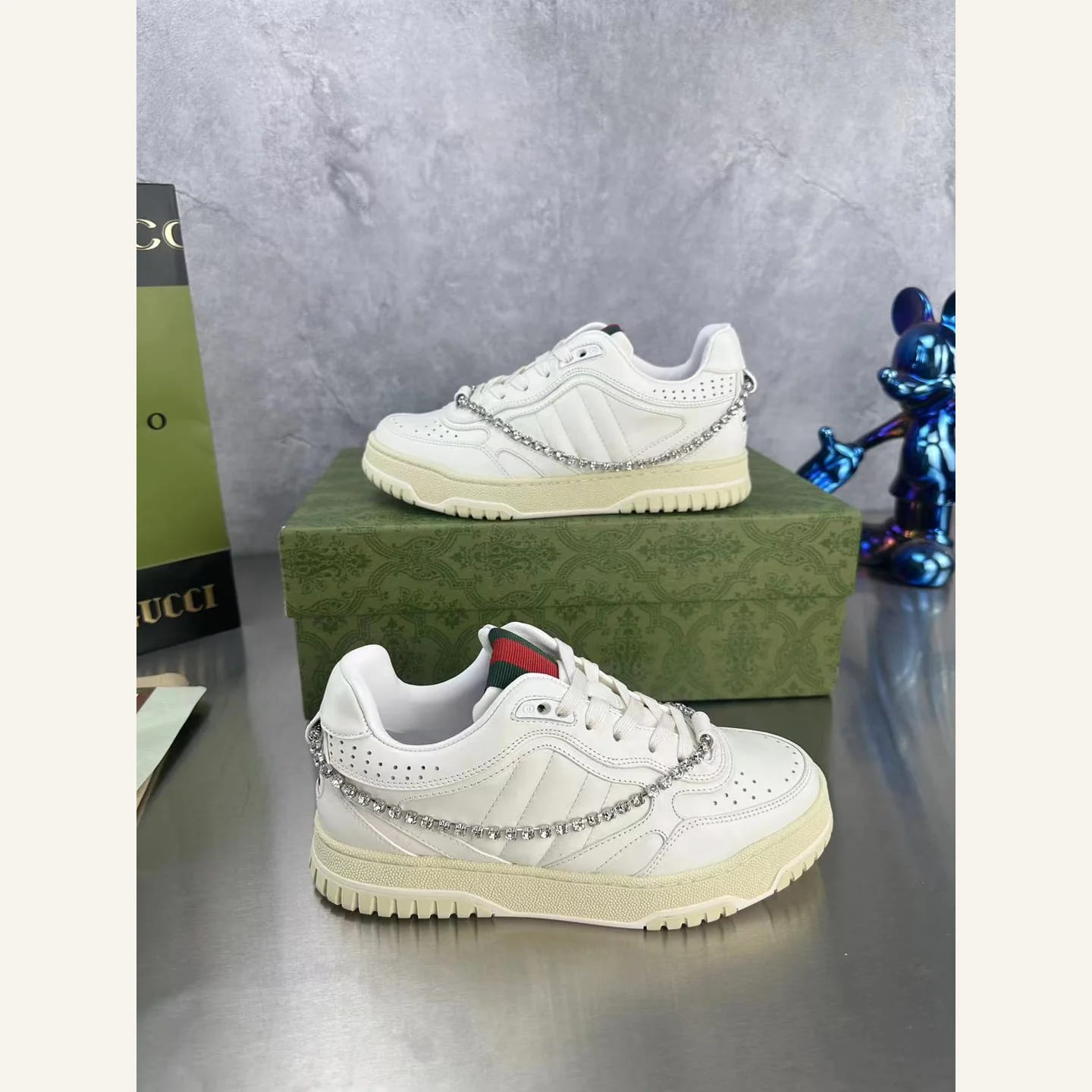 Gucci Distressed Basketball Sneaker 縮圖 4