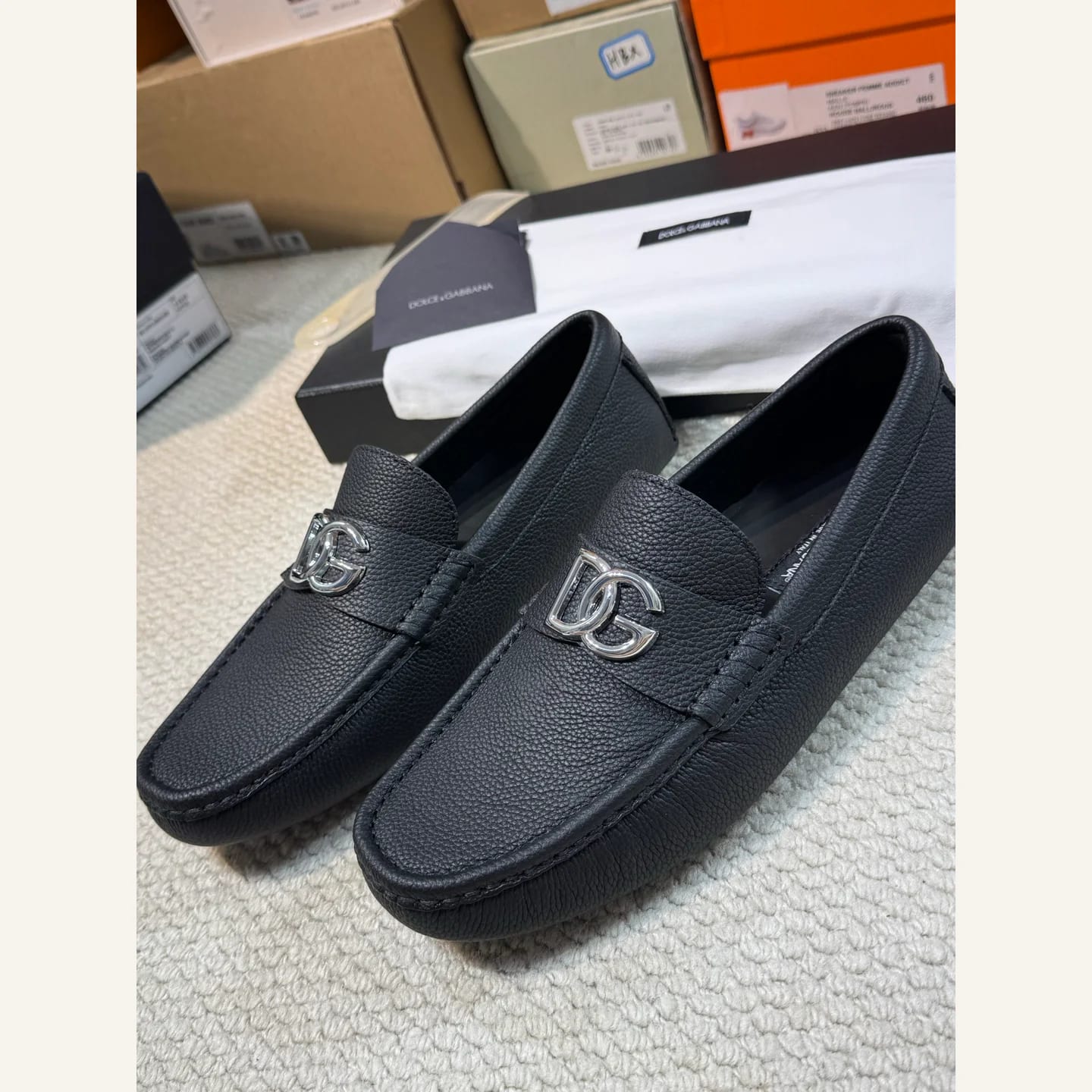 Dolce & Gabbana DG-logo Driving Loafer 縮圖 1