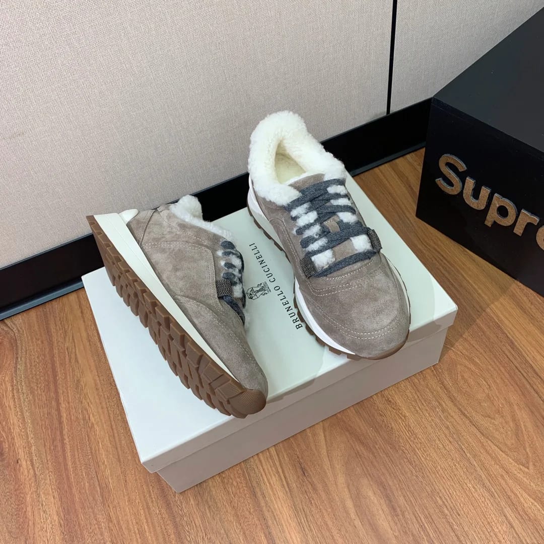 Brunello Cucinelli Shearling Sneaker 縮圖 3