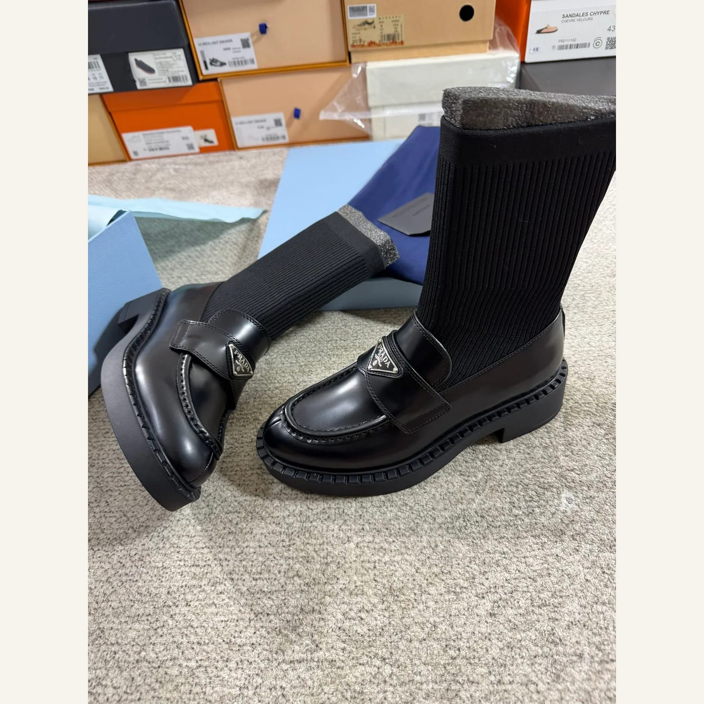 Prada Monolith Knit Boot 縮圖 2