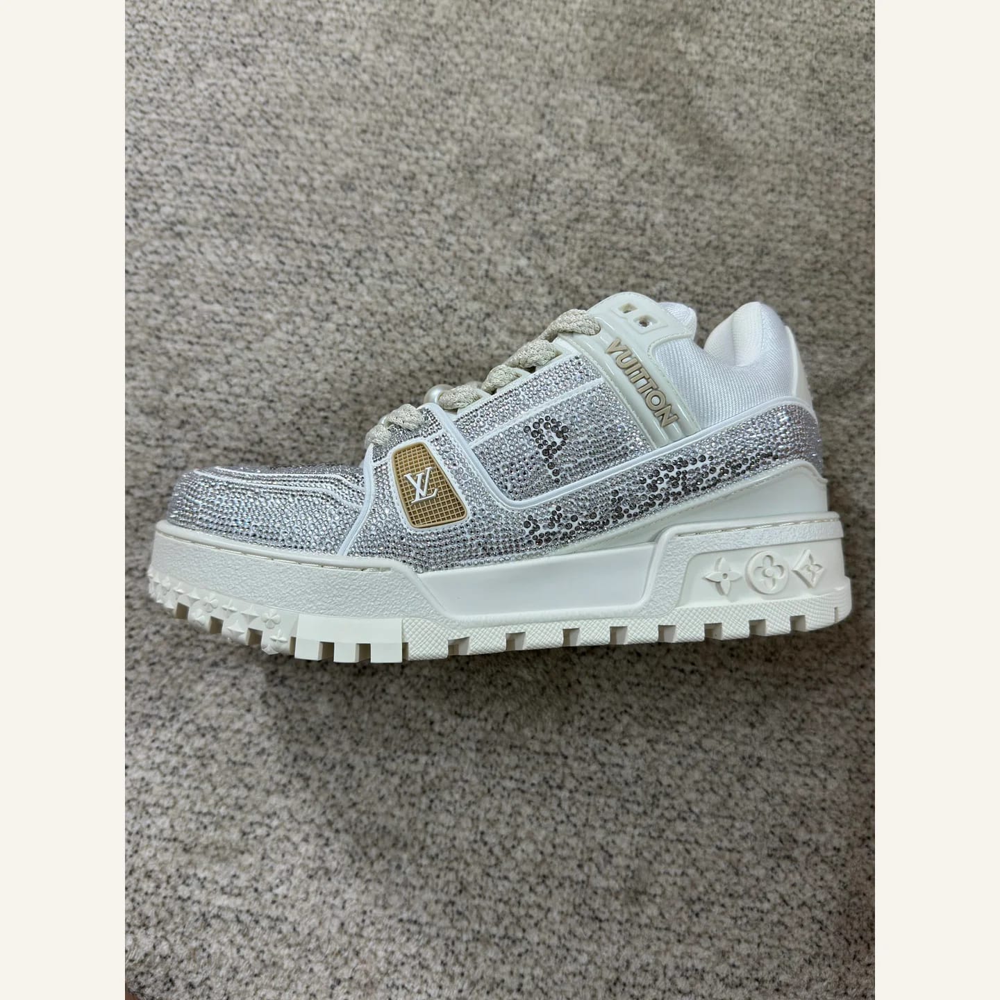 Louis Vuitton Crystal LV Trainer Sneaker 縮圖 4