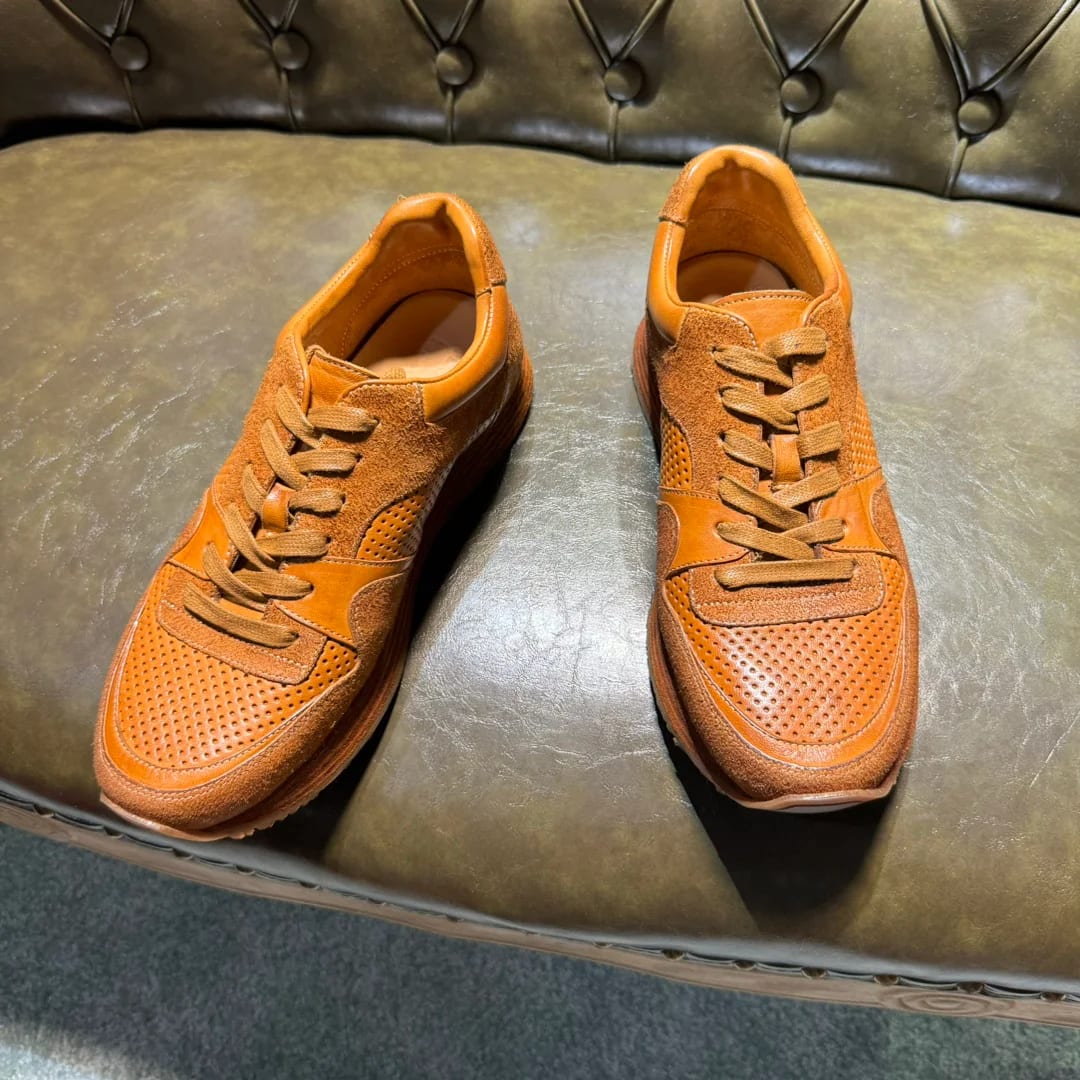 Ferragamo Washed-leather Low-top Sneaker 縮圖 4