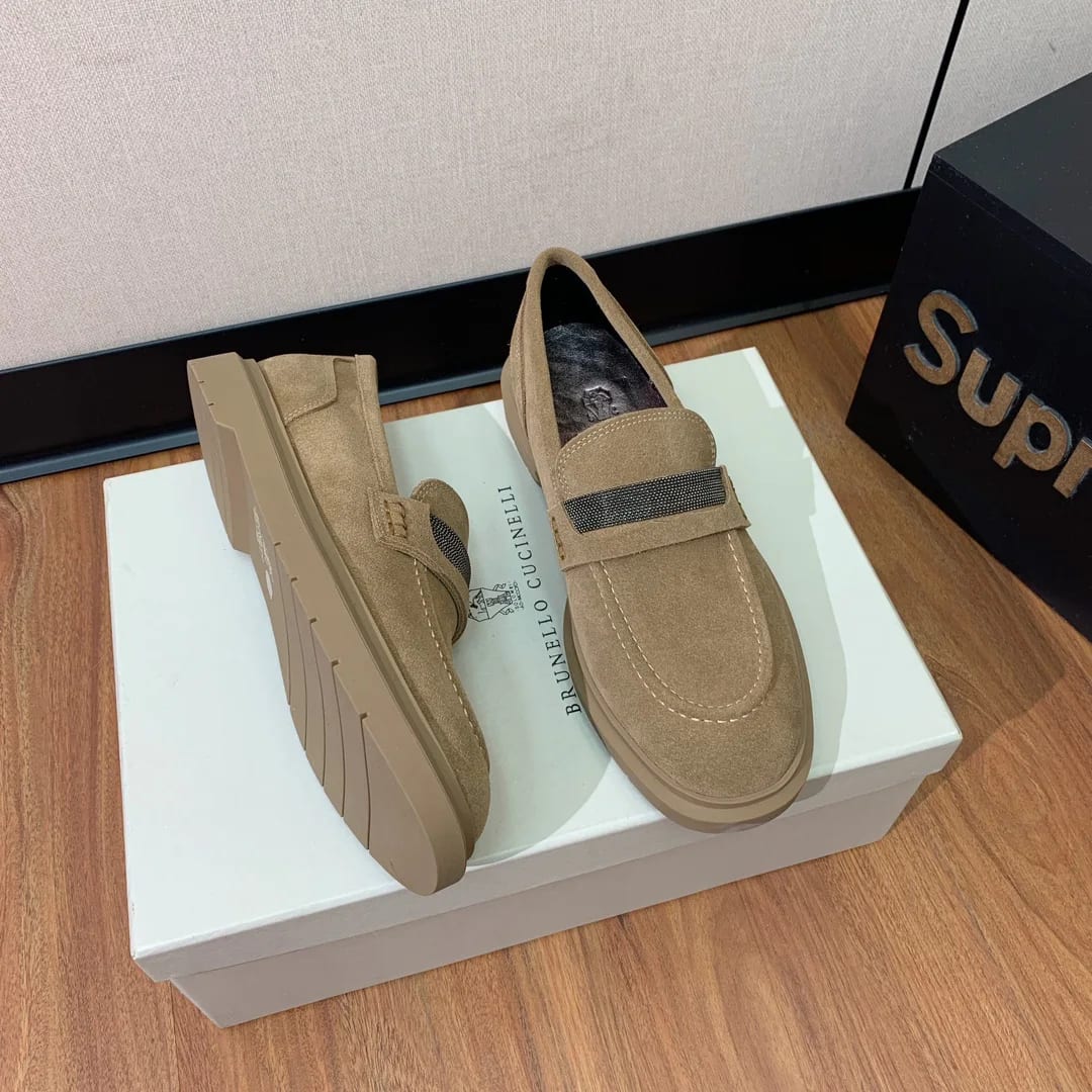 Brunello Cucinelli Suede Penny Loafer 縮圖 3
