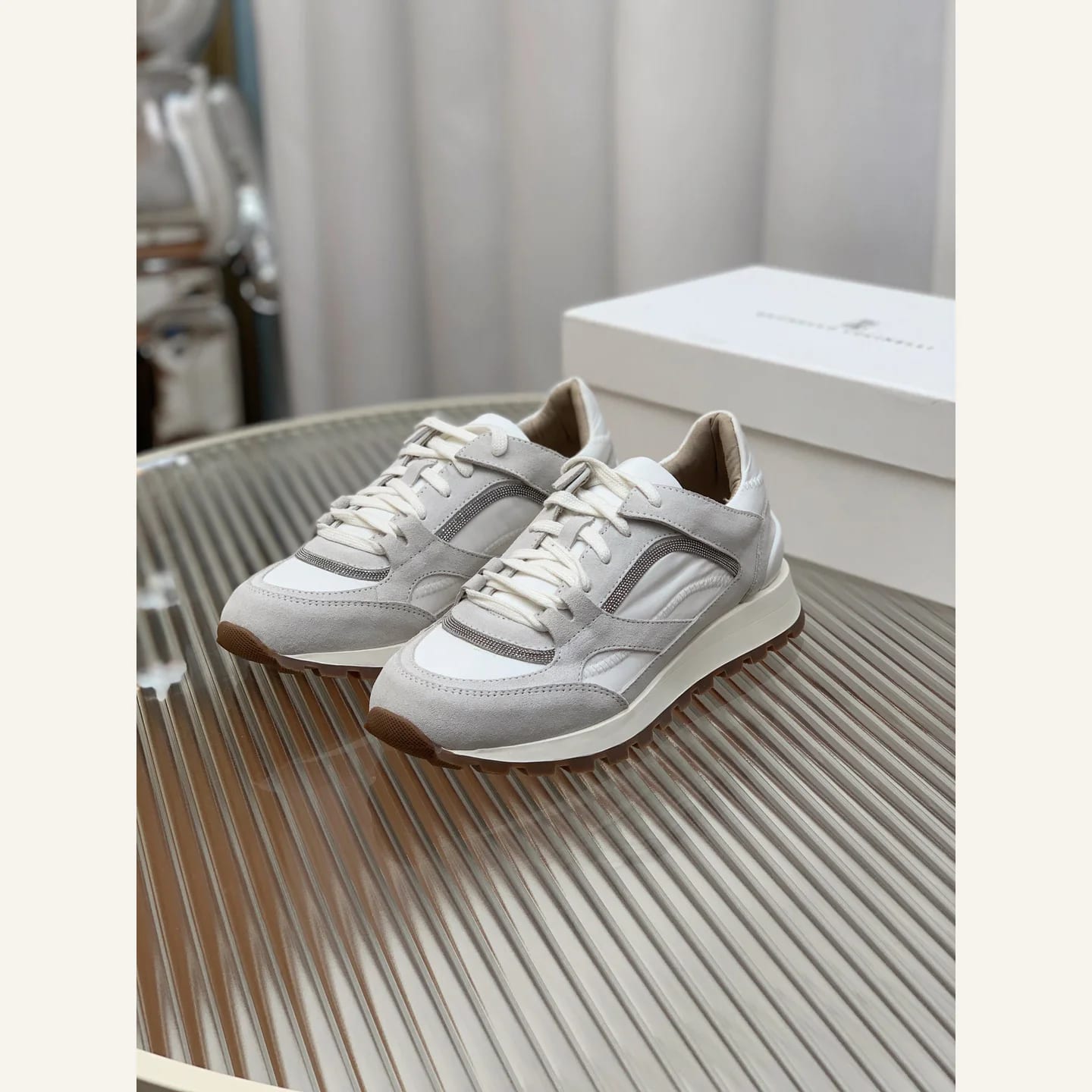 Brunello Cucinelli Monili-chain Sneaker 縮圖 3