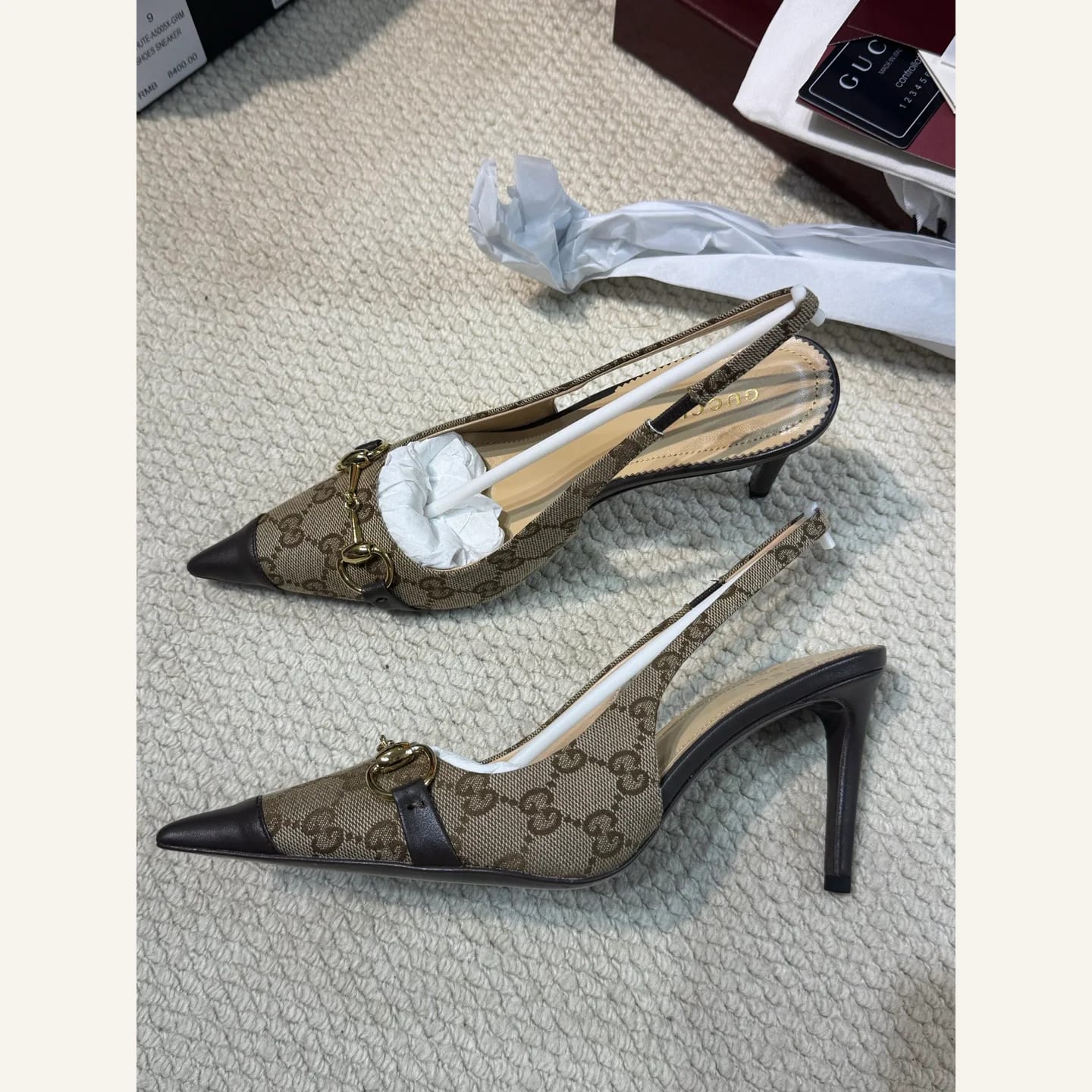 Gucci GG Monogram Pointed Slingback 縮圖 3