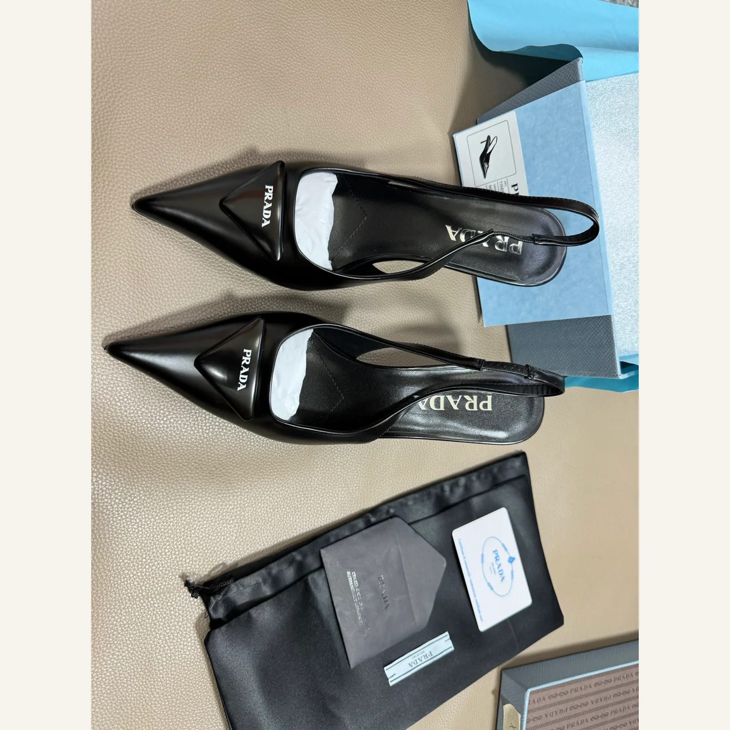 Prada Triangle-logo Slingback Pump 縮圖 2