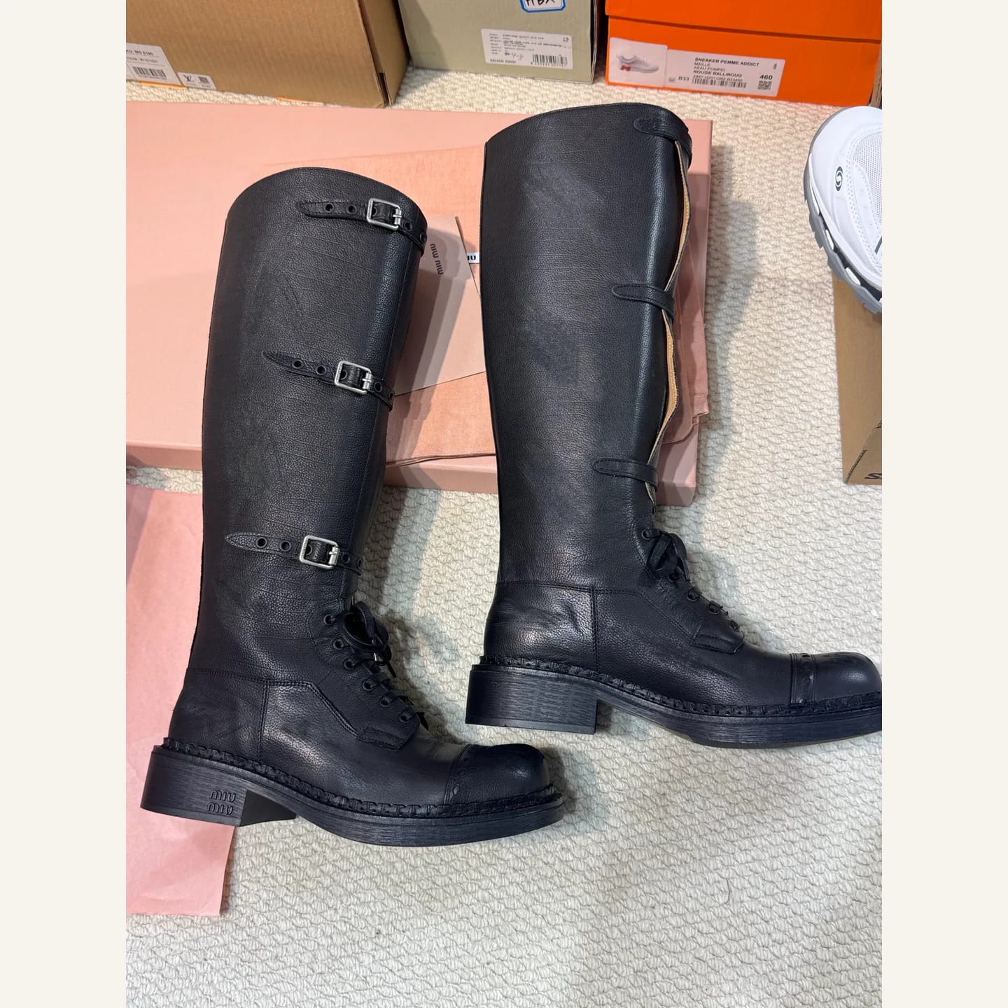 Miu Miu Buckle Biker Boot 縮圖 2