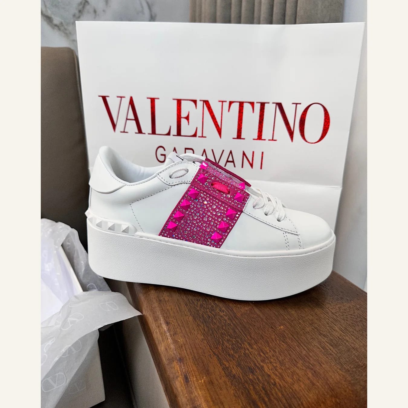 Valentino Garavani VLTN Platform Sneaker 縮圖 4