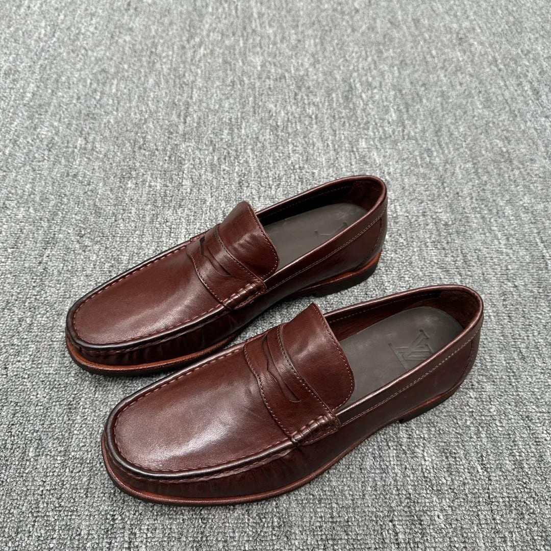 Louis Vuitton Washed-leather Penny Loafer 縮圖 2