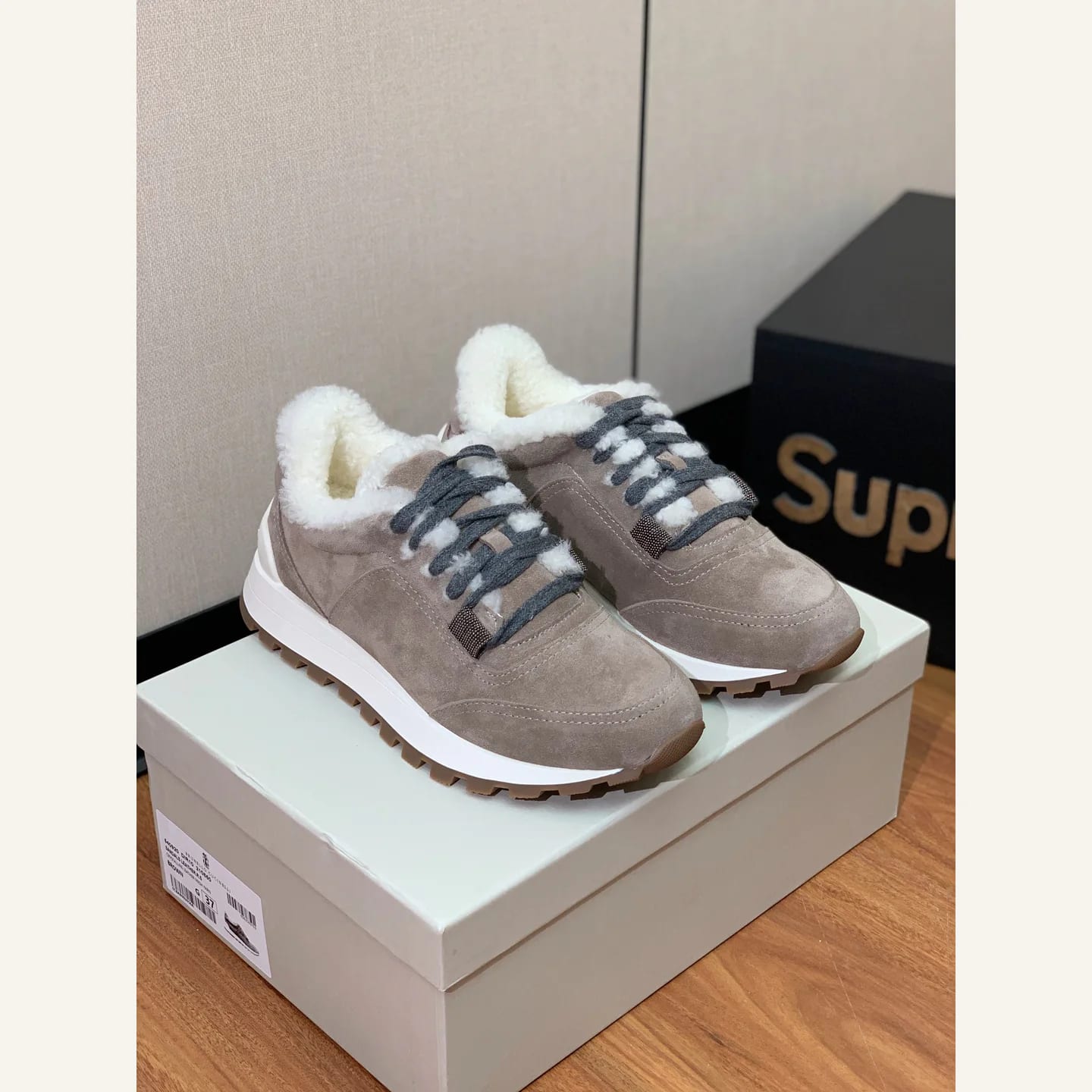 Brunello Cucinelli Shearling Sneaker 縮圖 2