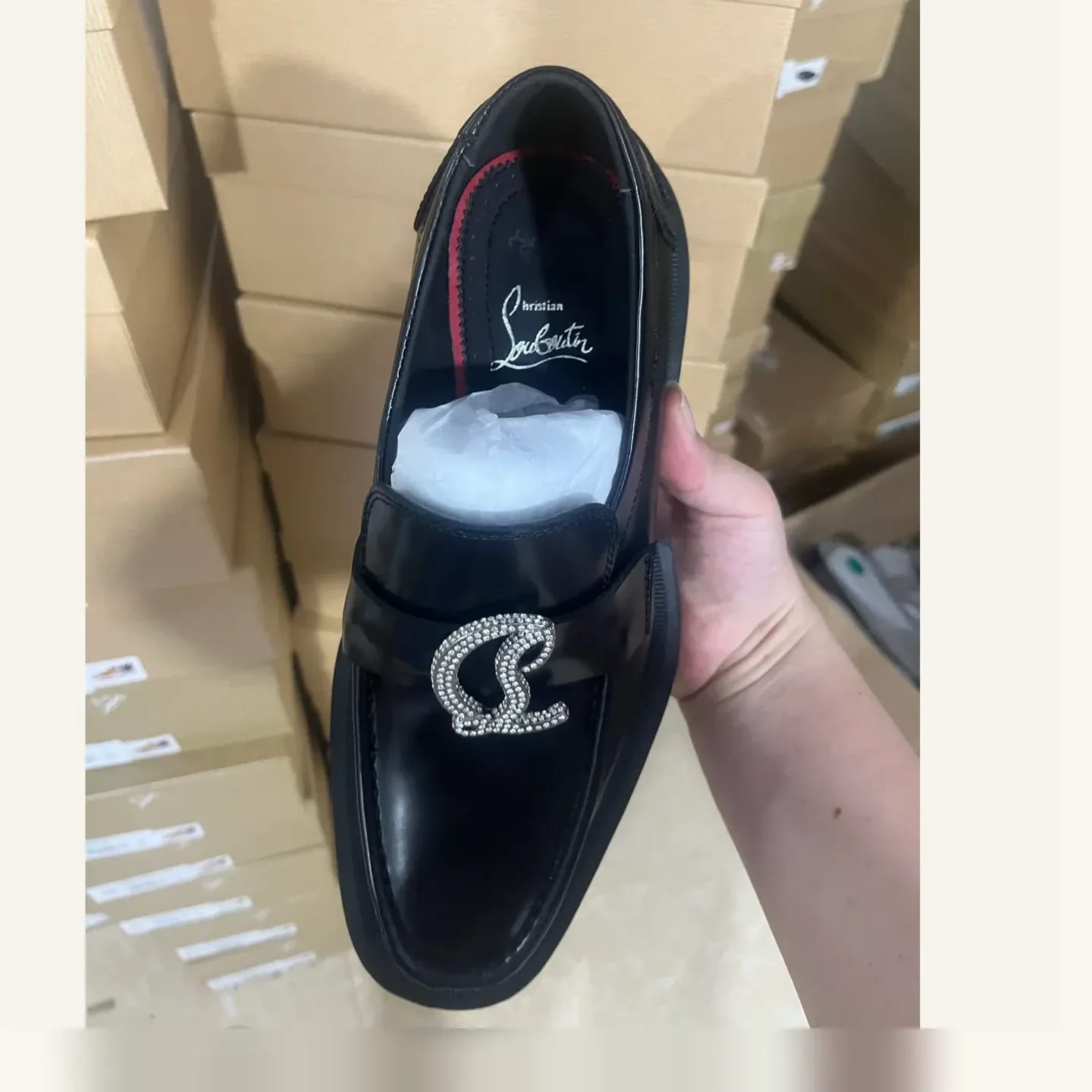 Christian Louboutin Crystal-embellished Loafer 縮圖 4
