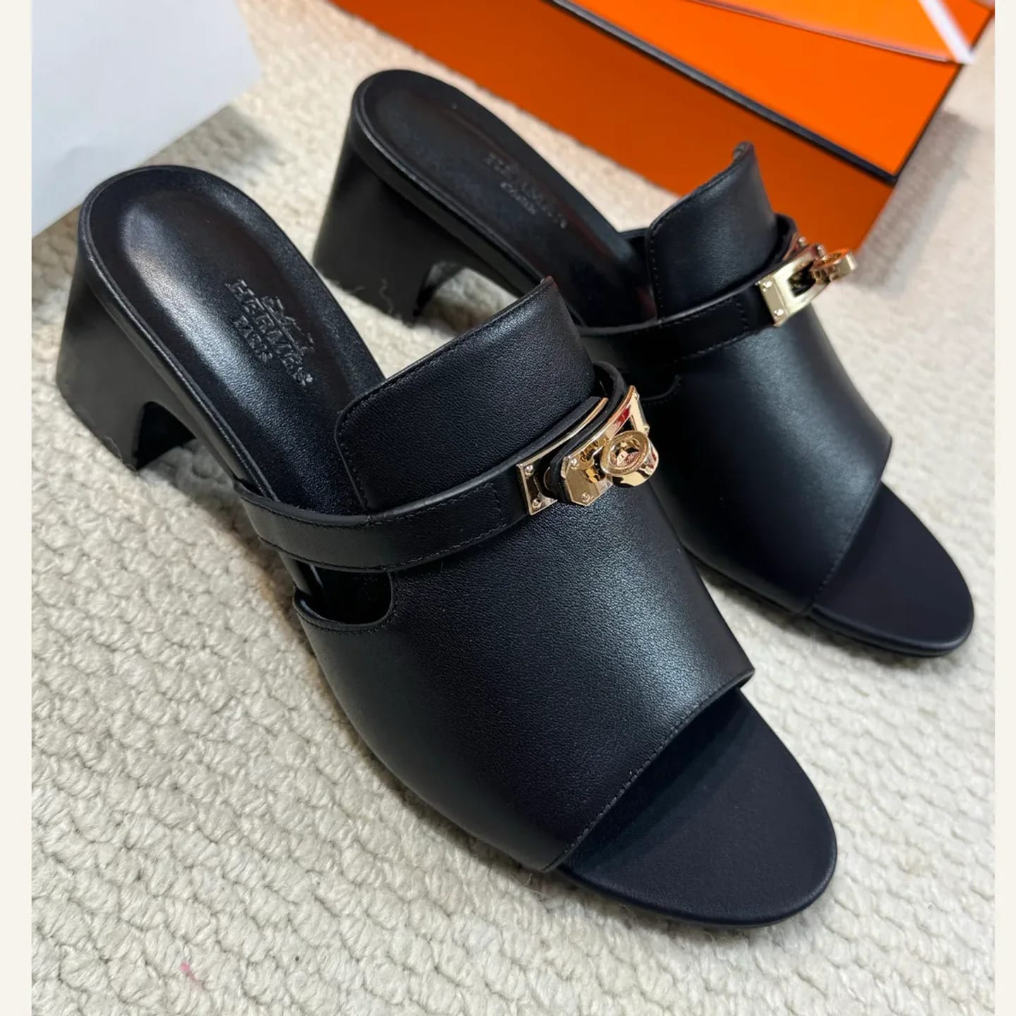 Hermès H-buckle Heeled Mule 縮圖 3