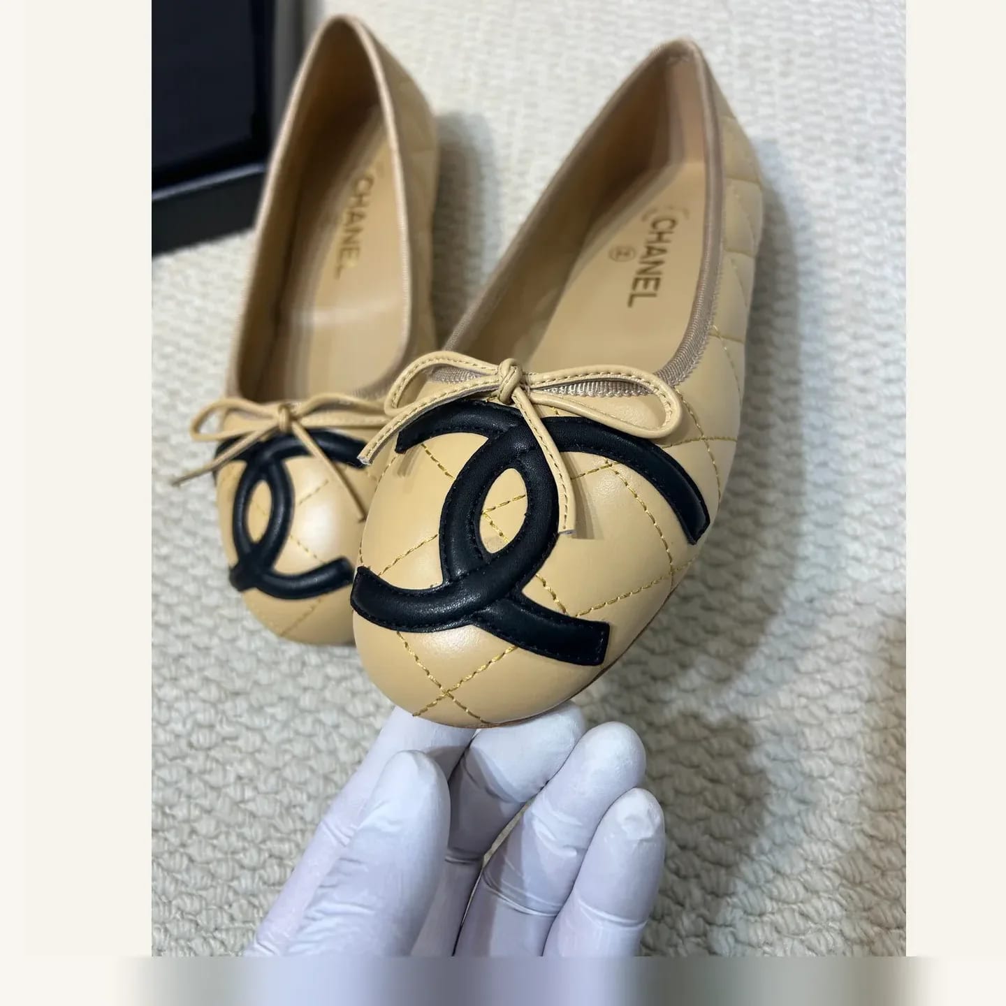 CHANEL Cap-toe Bow Ballerina 縮圖 4