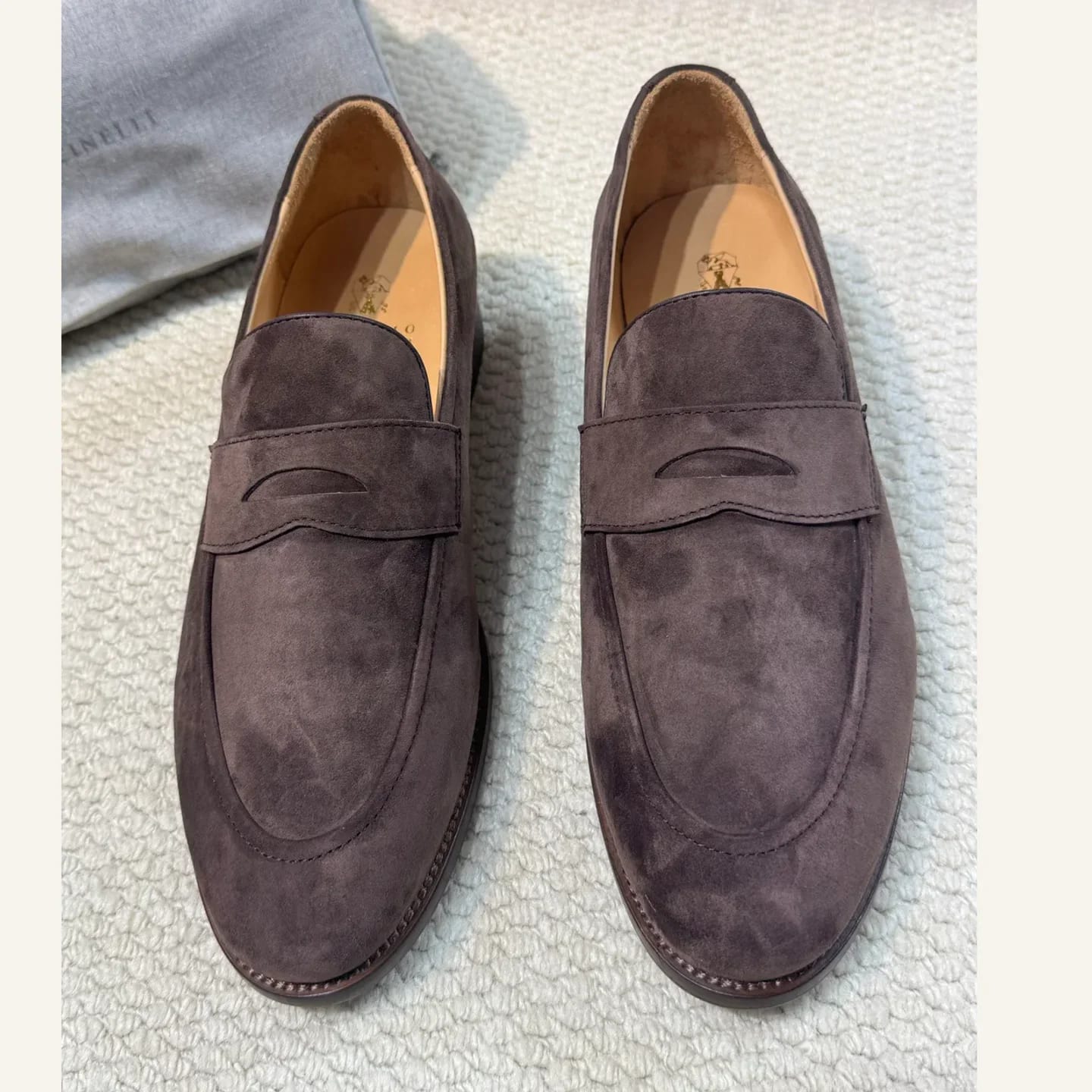 Brunello Cucinelli Suede Penny Loafer 縮圖 3