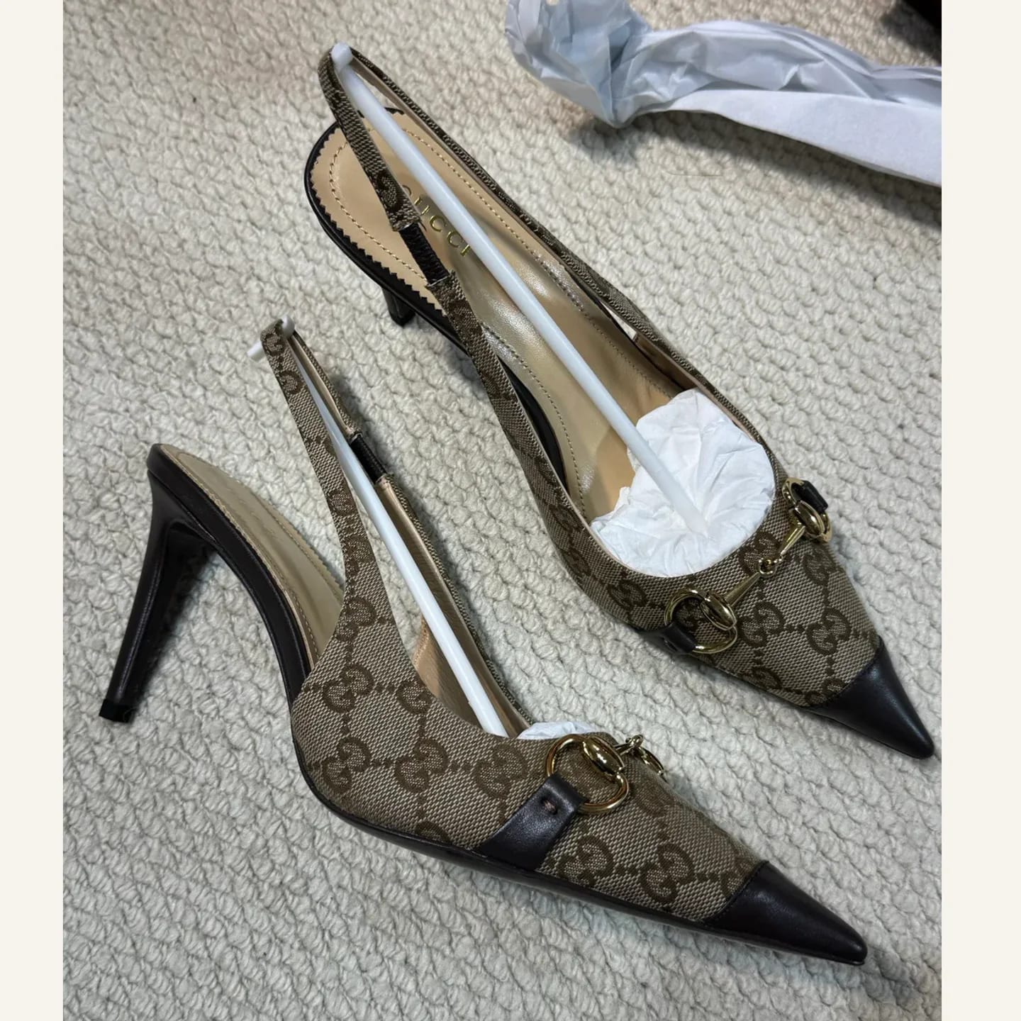 Gucci GG Monogram Pointed Slingback 縮圖 4