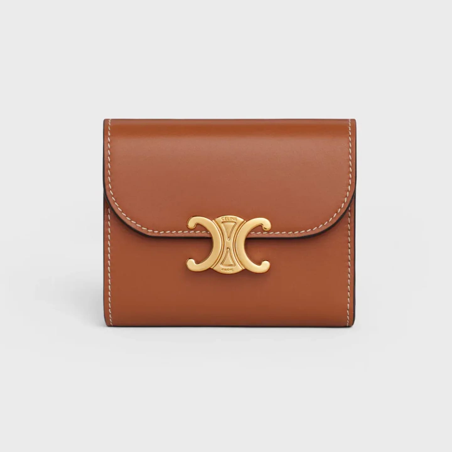CELINE Small Flap Wallet TRIOMPHE IN Shiny Smooth Lambskin 縮圖 1