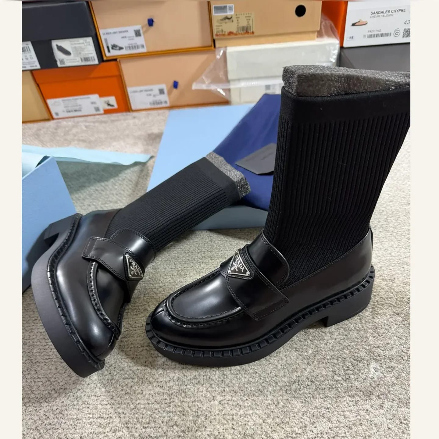 Prada Monolith Knit Boot 縮圖 2