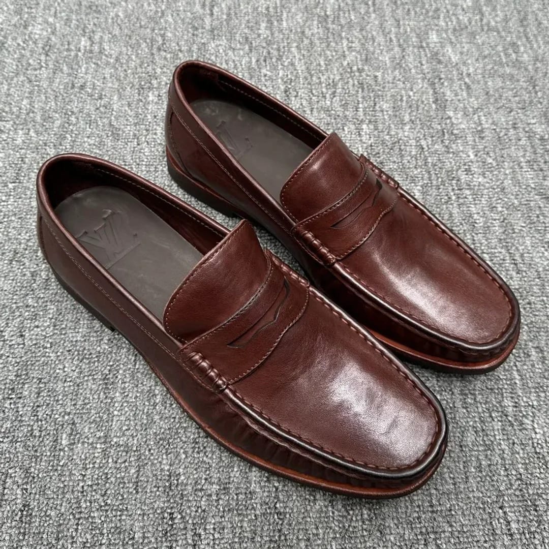 Louis Vuitton Washed-leather Penny Loafer 縮圖 4