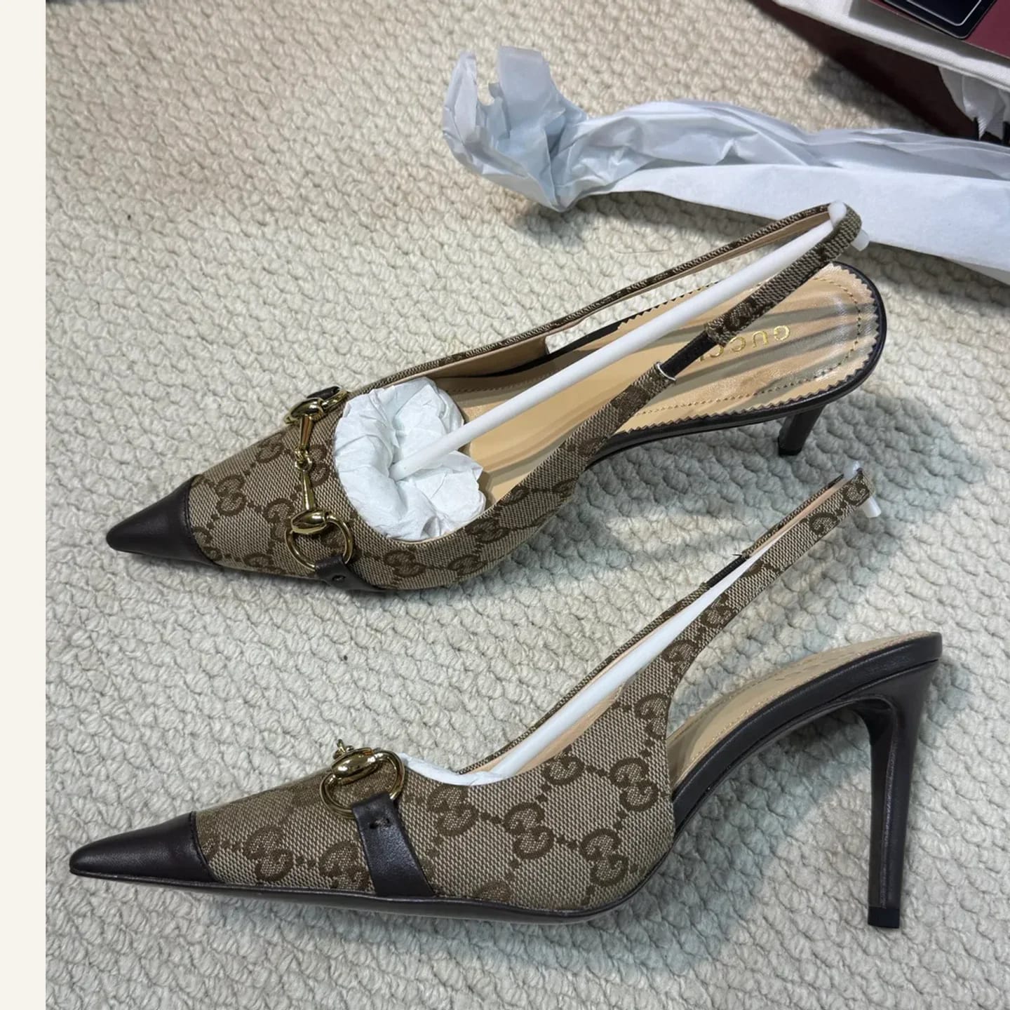 Gucci GG Monogram Pointed Slingback 縮圖 3
